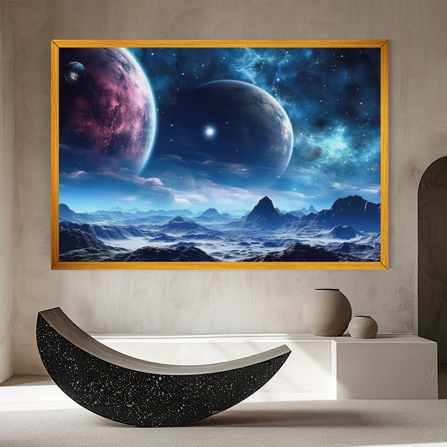 Leinwandbild Space Planets And Stars mockup 8