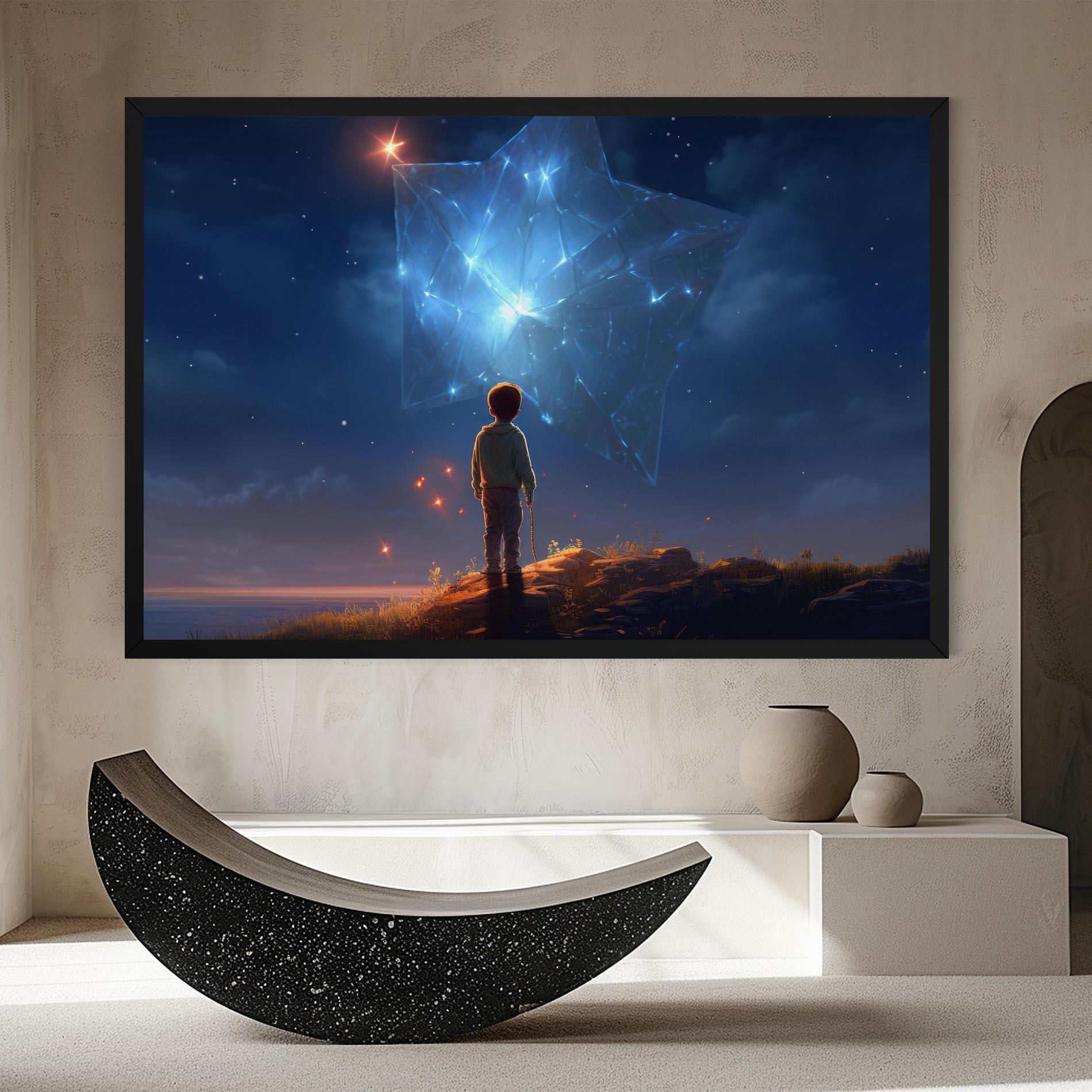 Leinwandbild Blue Star Floating mockup 8