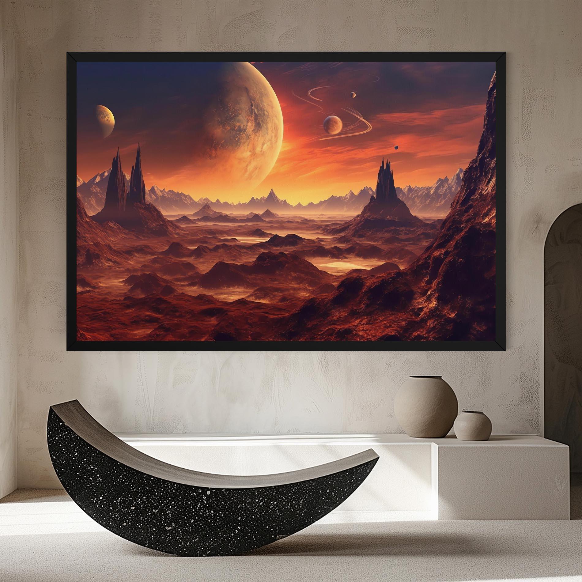 Leinwandbild Fiery Orange Sunset mockup 8