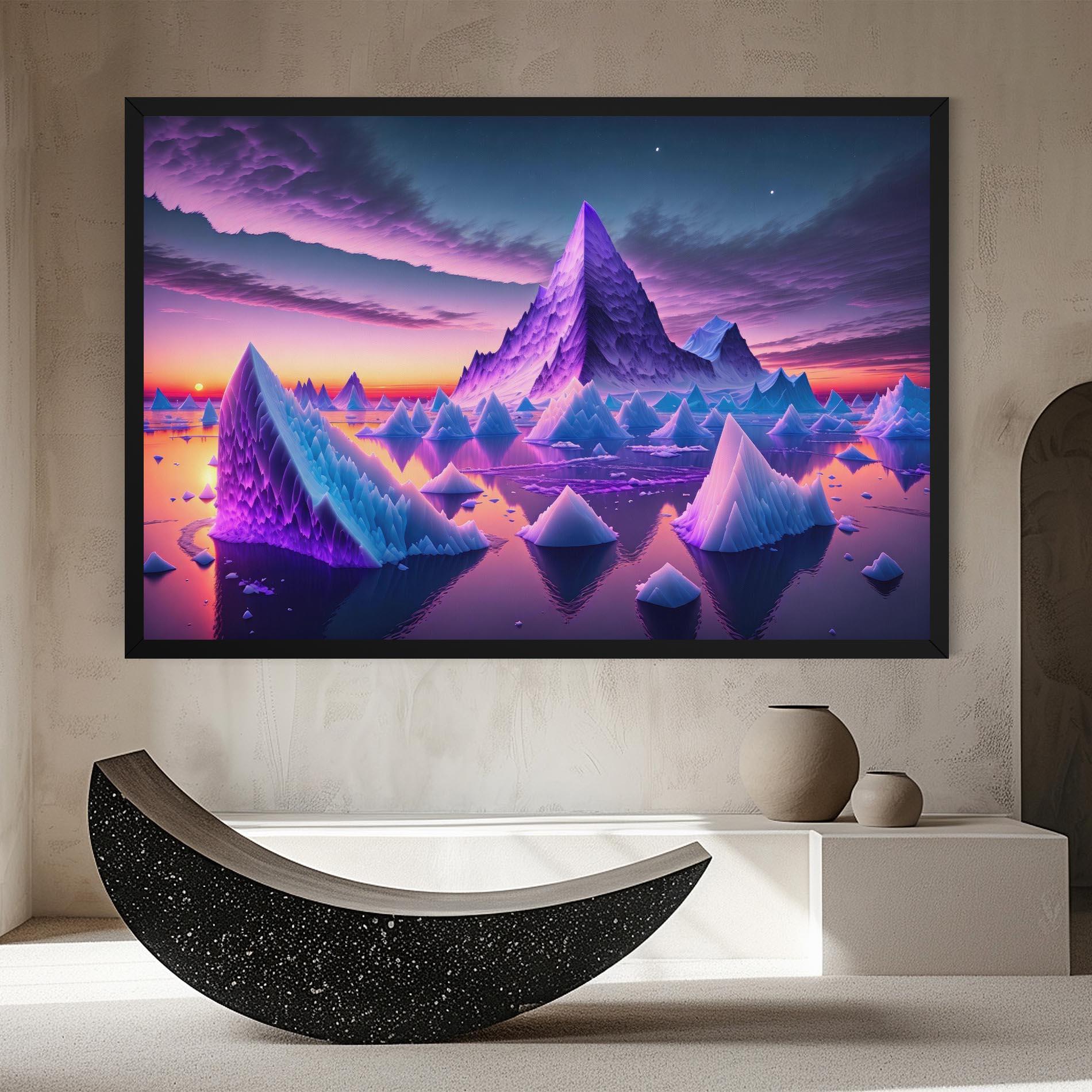 Leinwandbild Floating Iceberg mockup 8