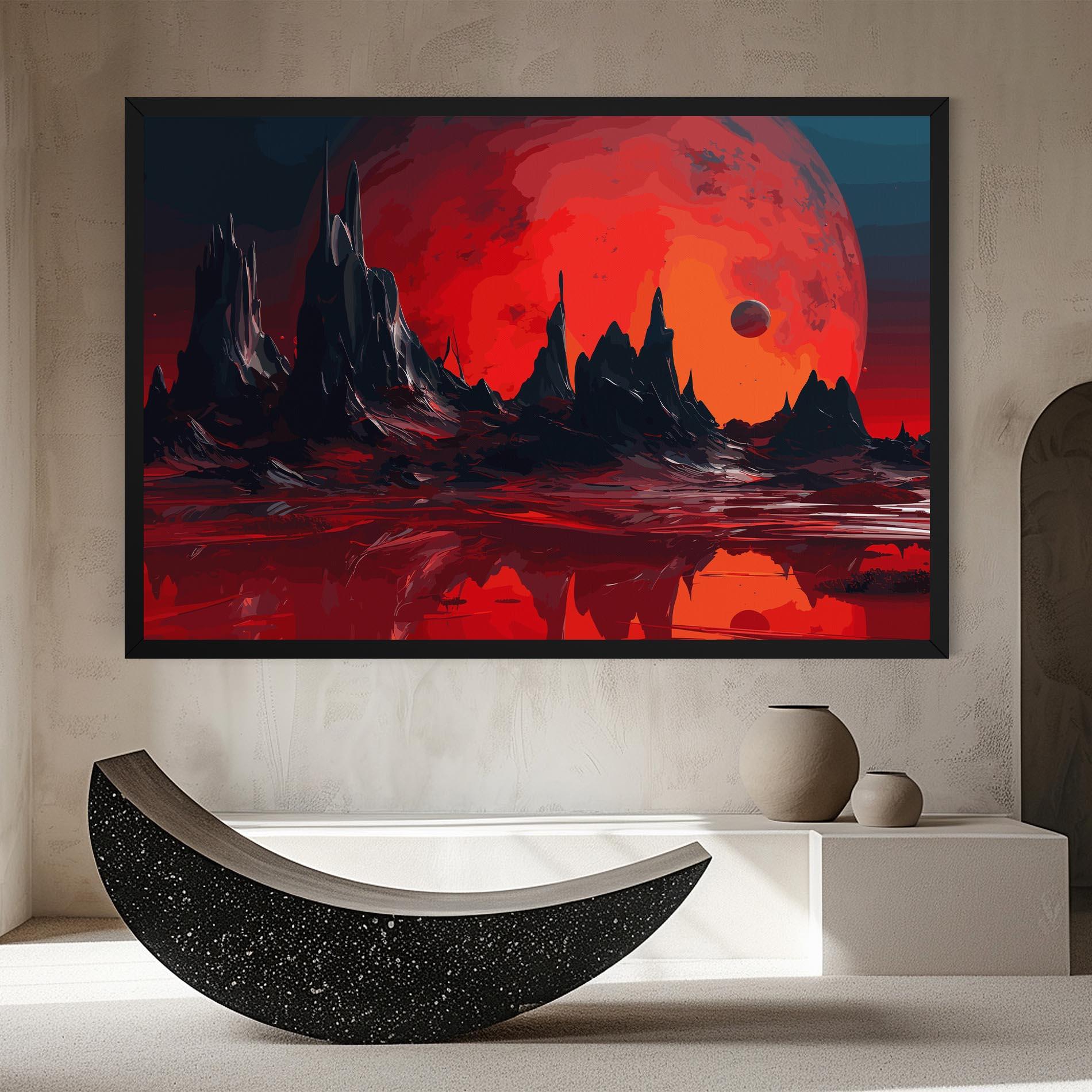 Leinwandbild Red Moon World mockup 8