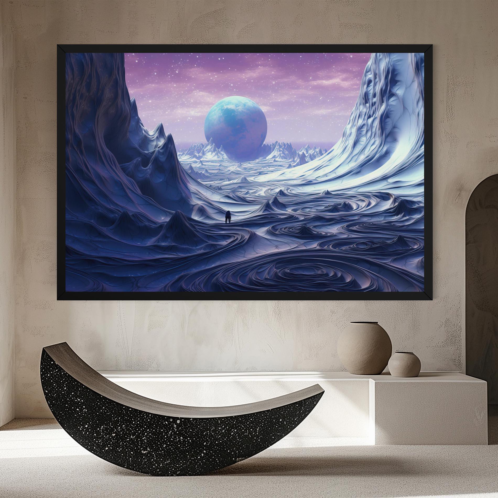 Leinwandbild Snowy Landscape Art mockup 8