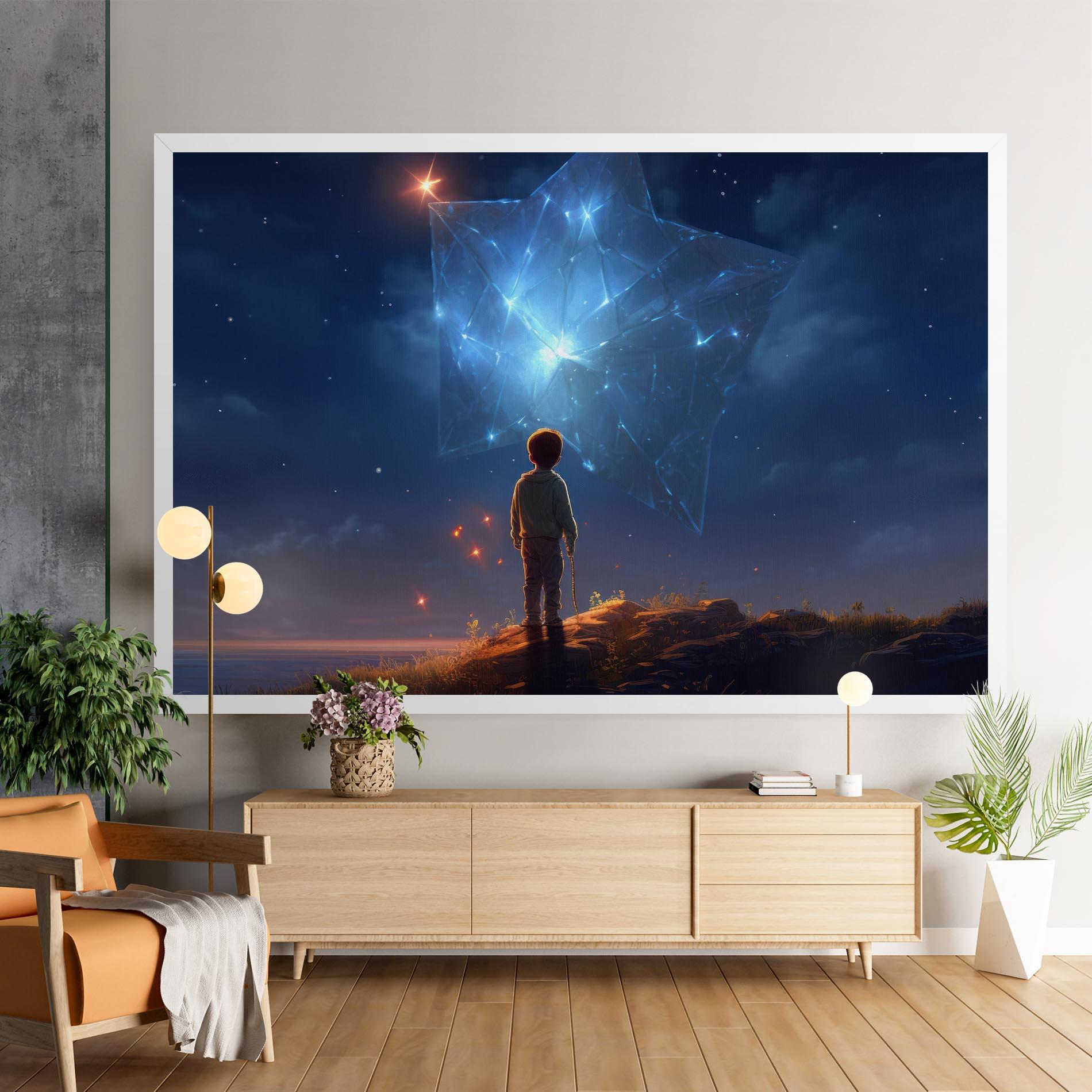 Leinwandbild Blue Star Floating mockup 9