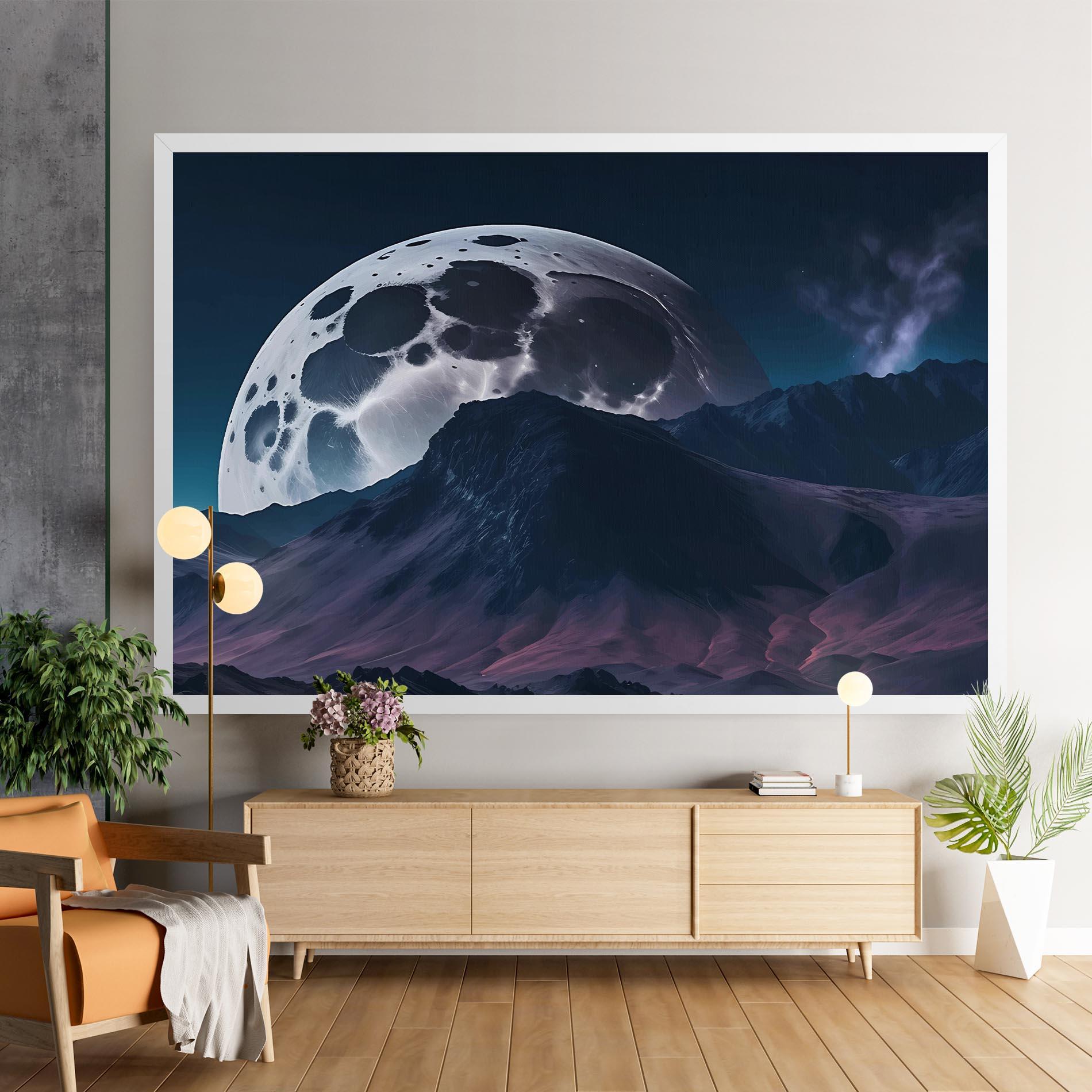 Leinwandbild Full Moon Smoke mockup 9