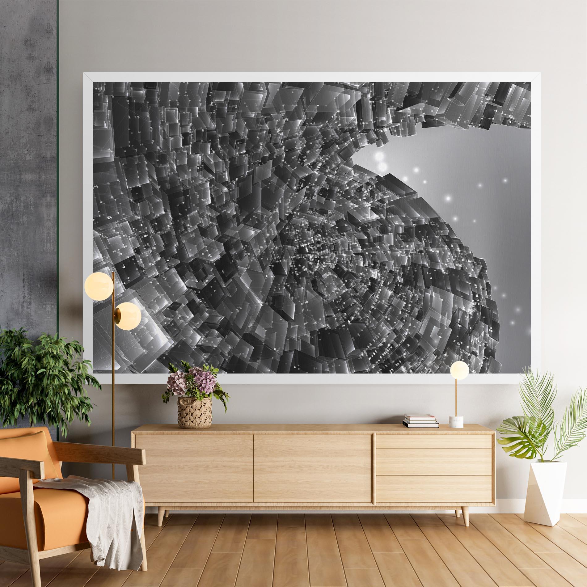 Leinwandbild Grey Shape View mockup 9