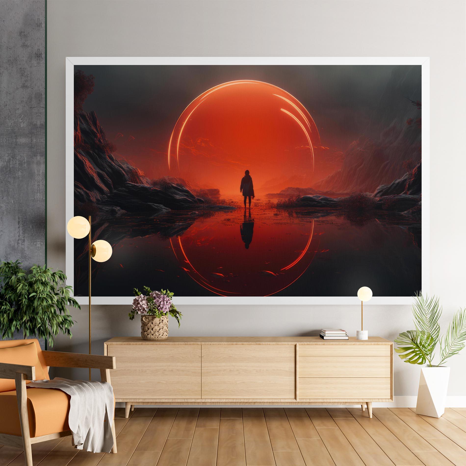 Leinwandbild Man Orange Orb mockup 9