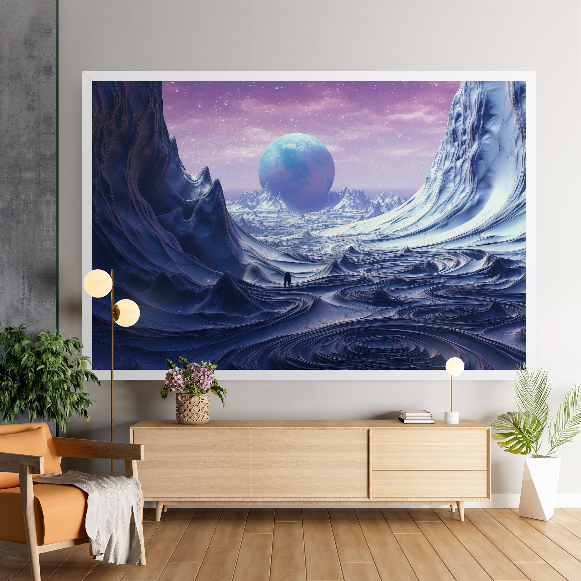 Leinwandbild Snowy Landscape Art mockup 9