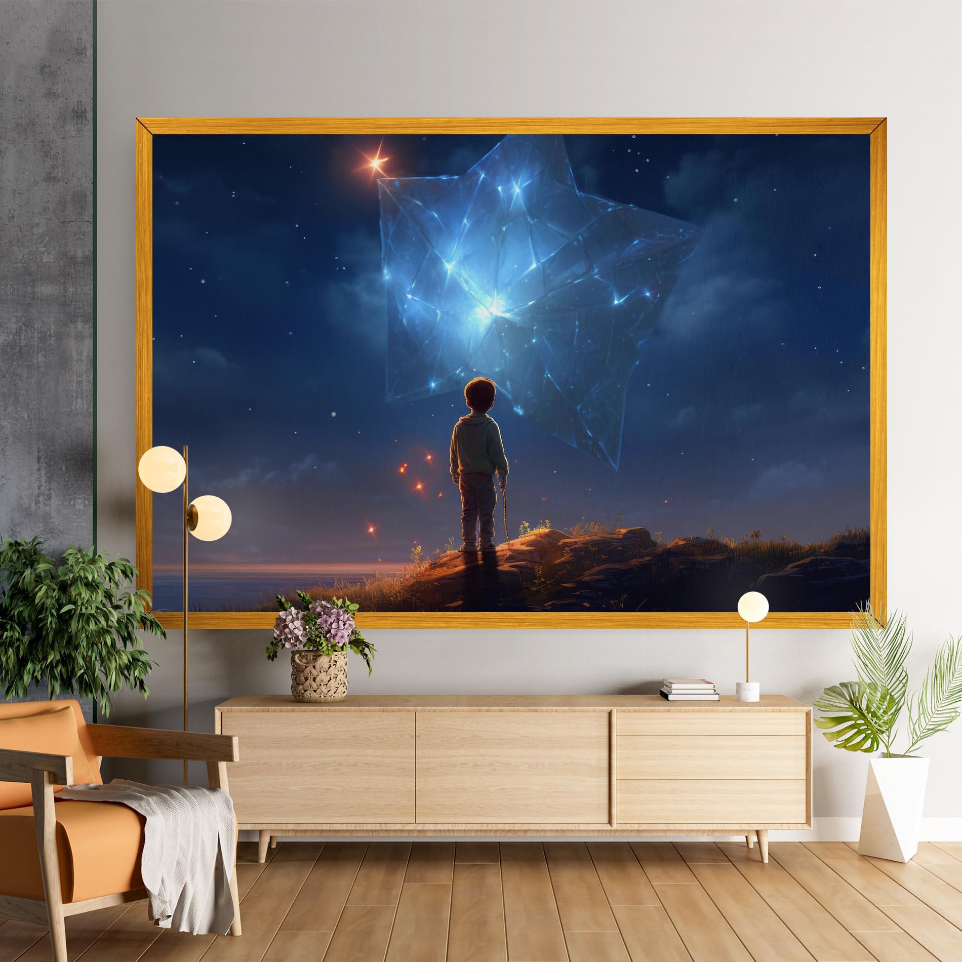 Leinwandbild Blue Star Floating mockup 9