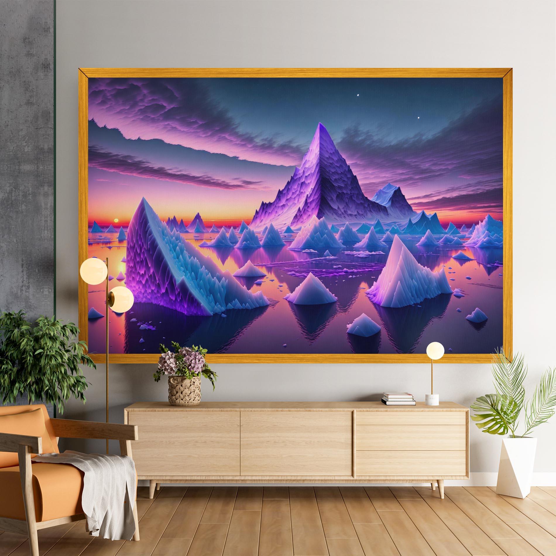 Leinwandbild Floating Iceberg mockup 9