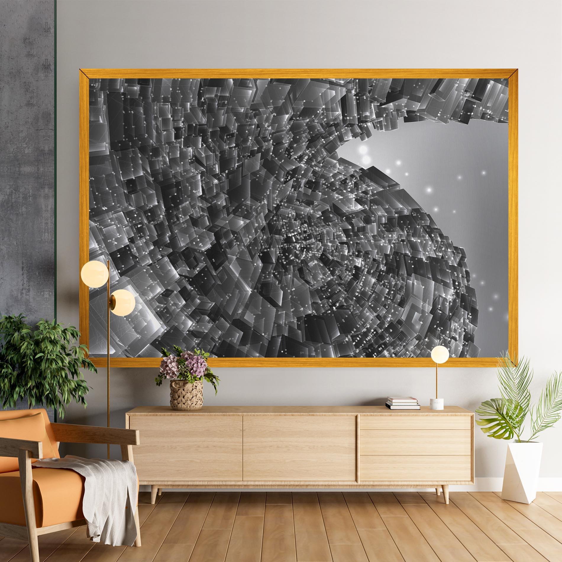 Leinwandbild Grey Shape View mockup 9