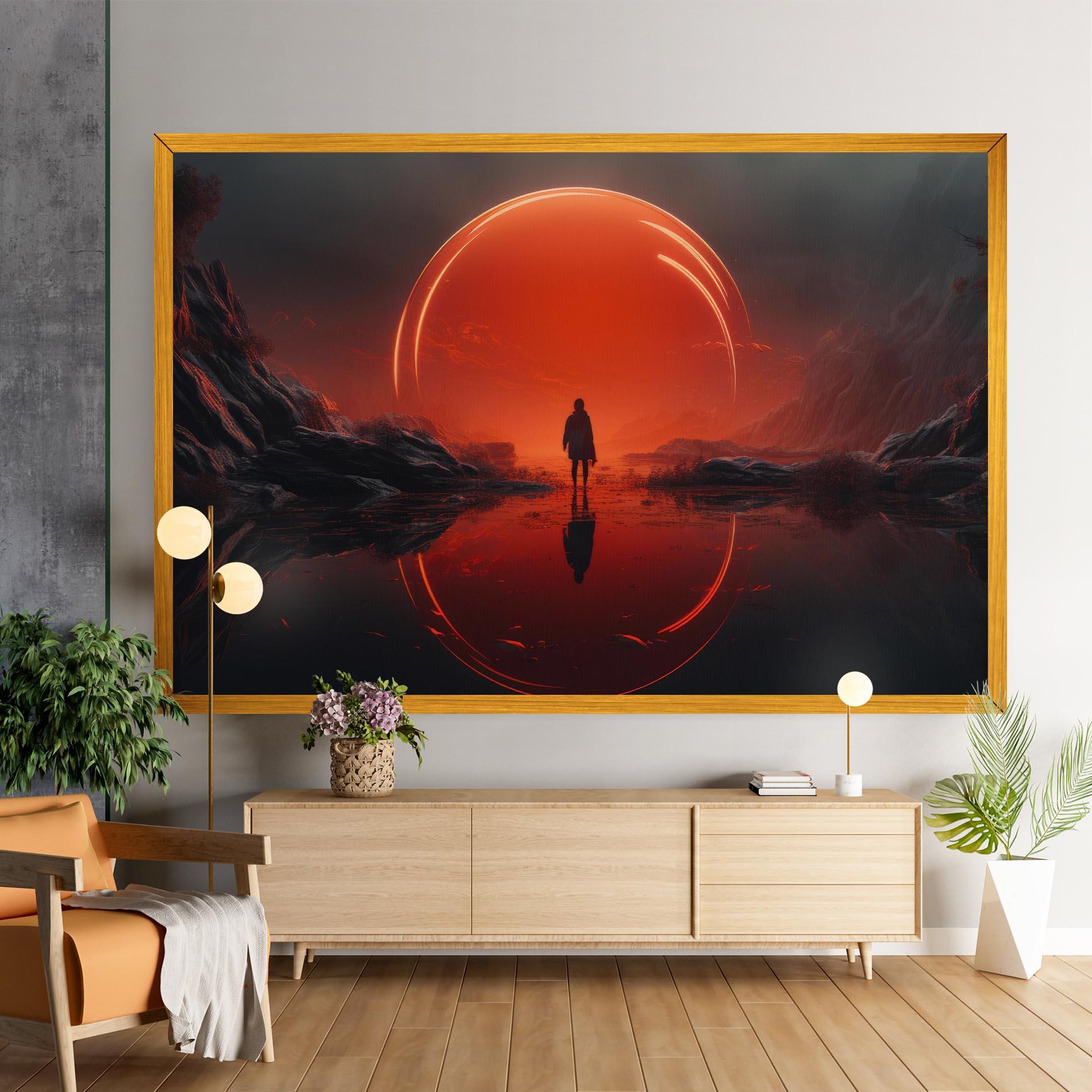 Leinwandbild Man Orange Orb mockup 9