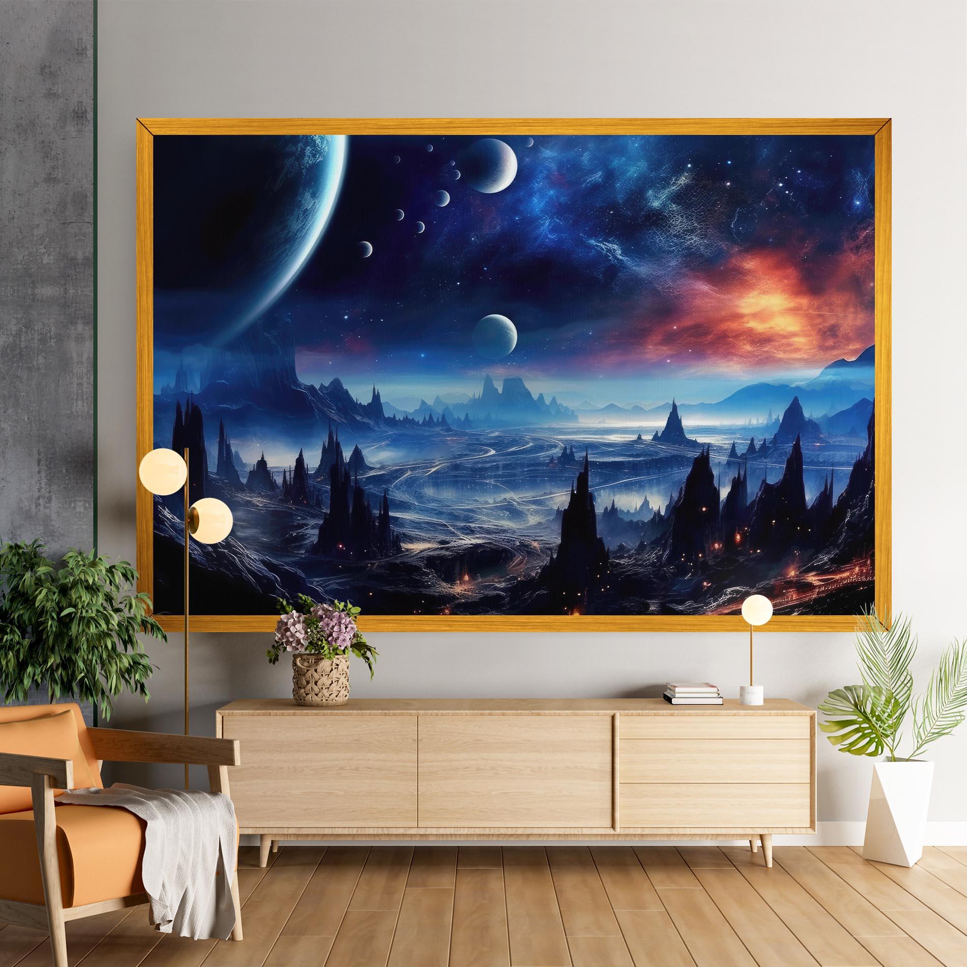 Leinwandbild Planets And Stars mockup 9