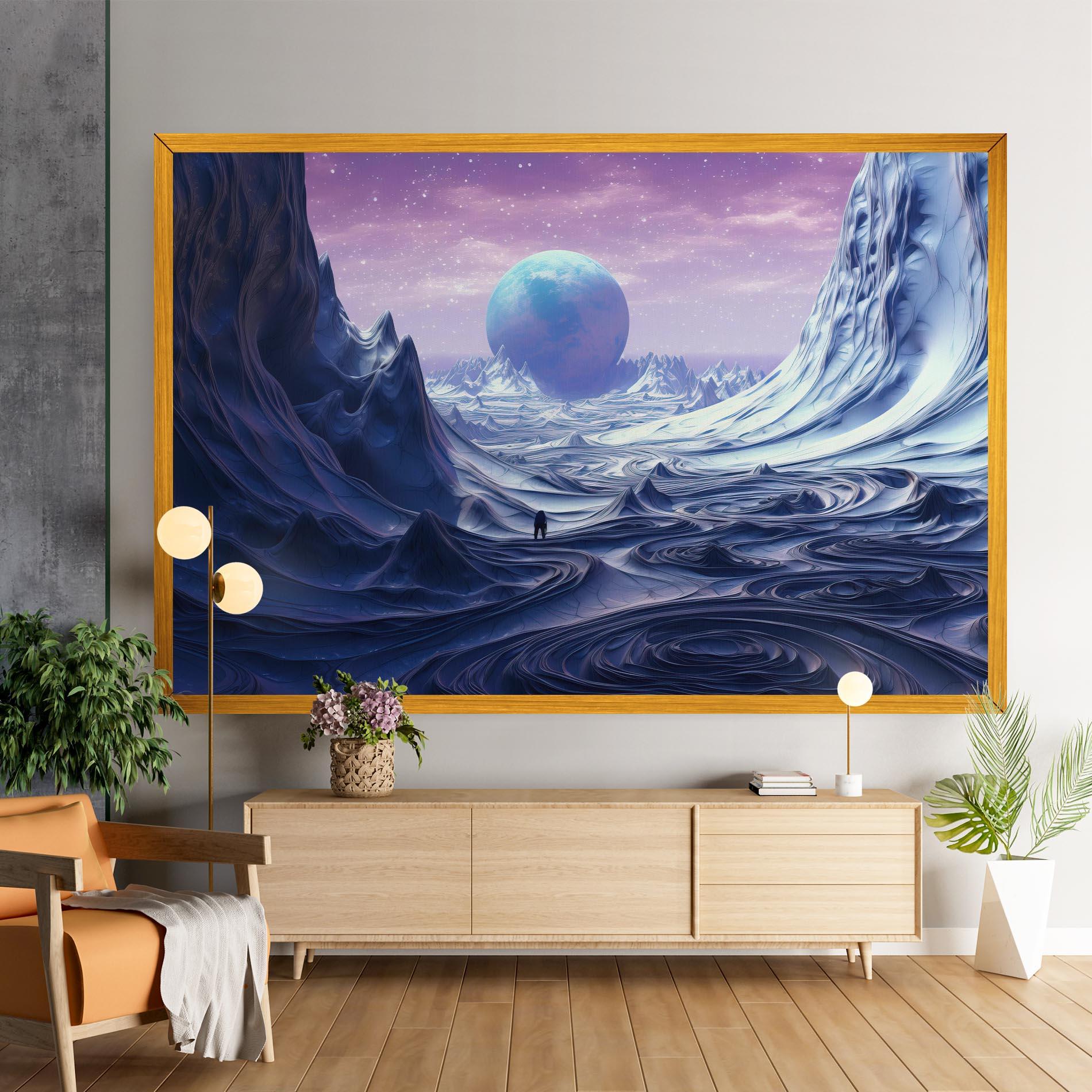 Leinwandbild Snowy Landscape Art mockup 9