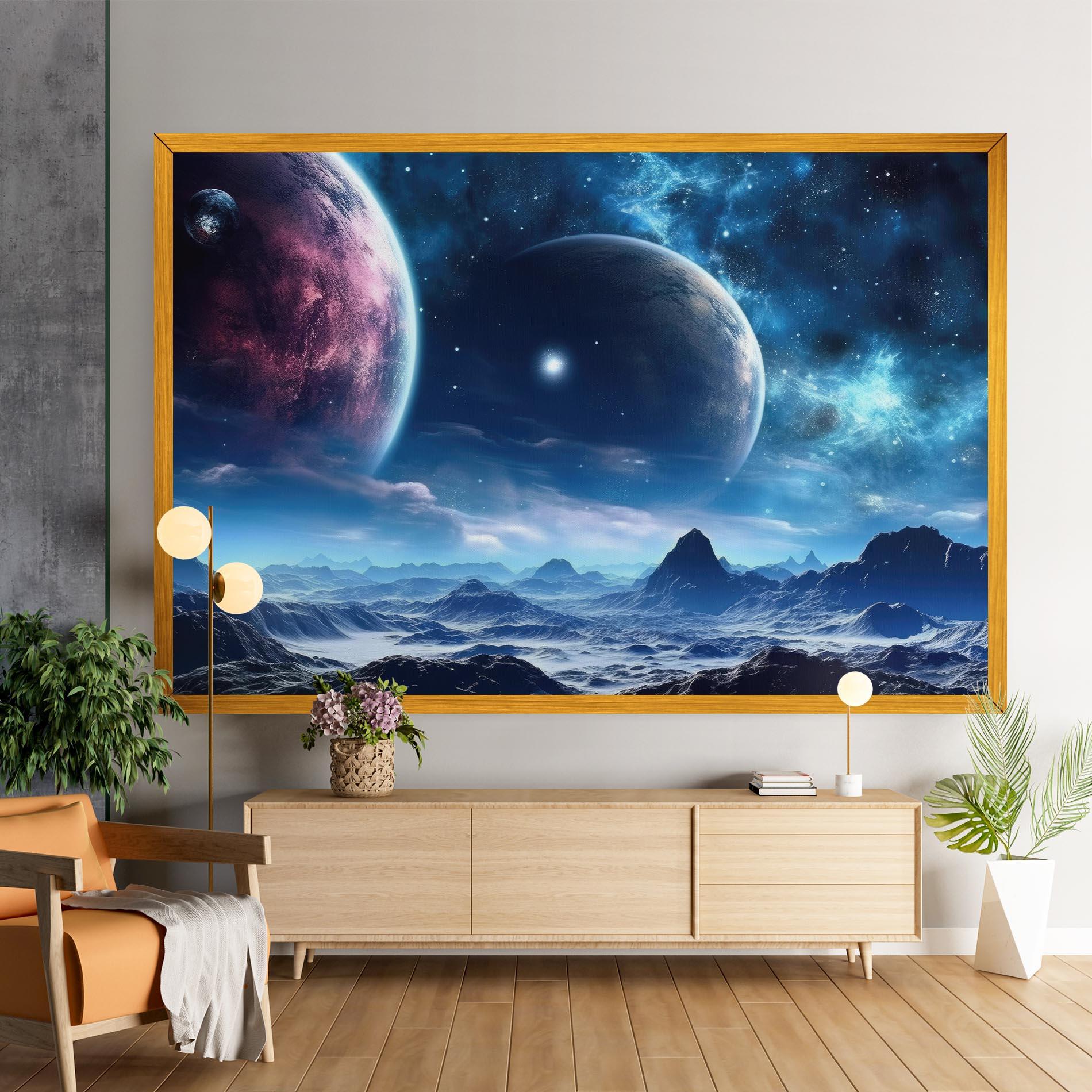 Leinwandbild Space Planets And Stars mockup 9