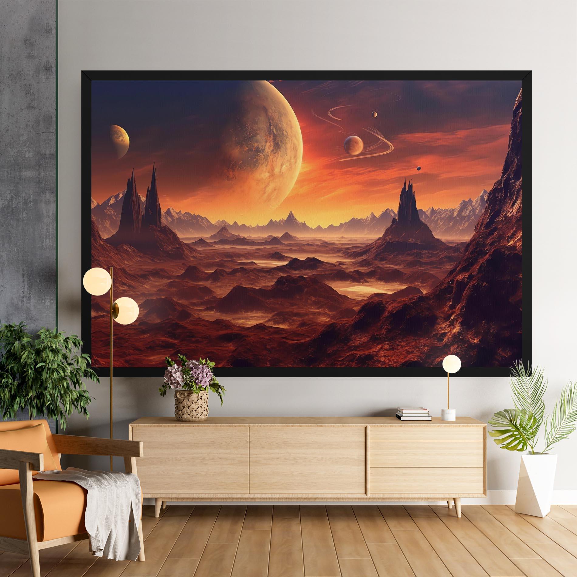Leinwandbild Fiery Orange Sunset mockup 9