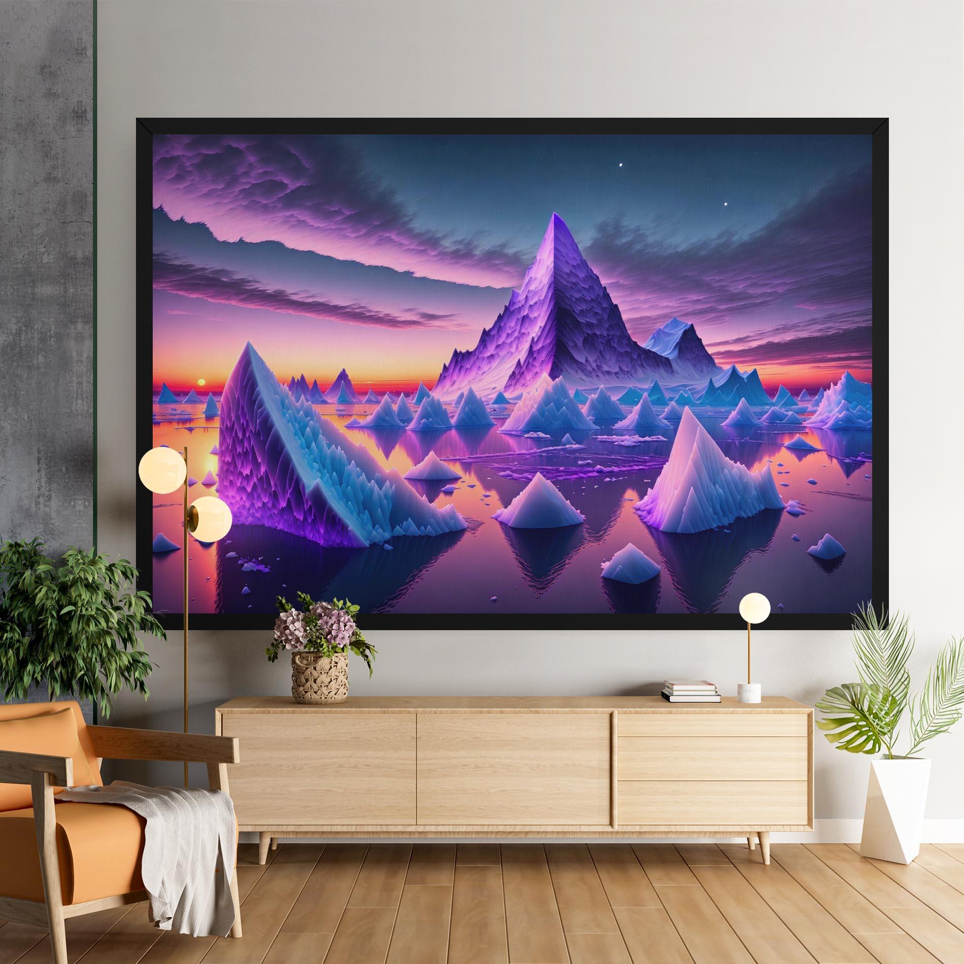 Leinwandbild Floating Iceberg mockup 9