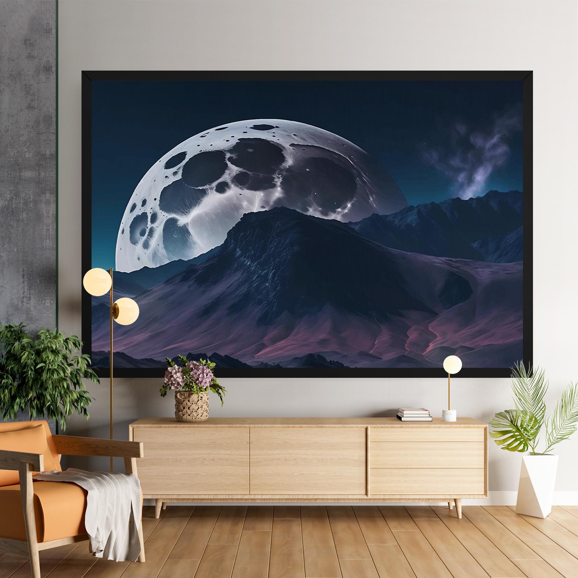 Leinwandbild Full Moon Smoke mockup 9