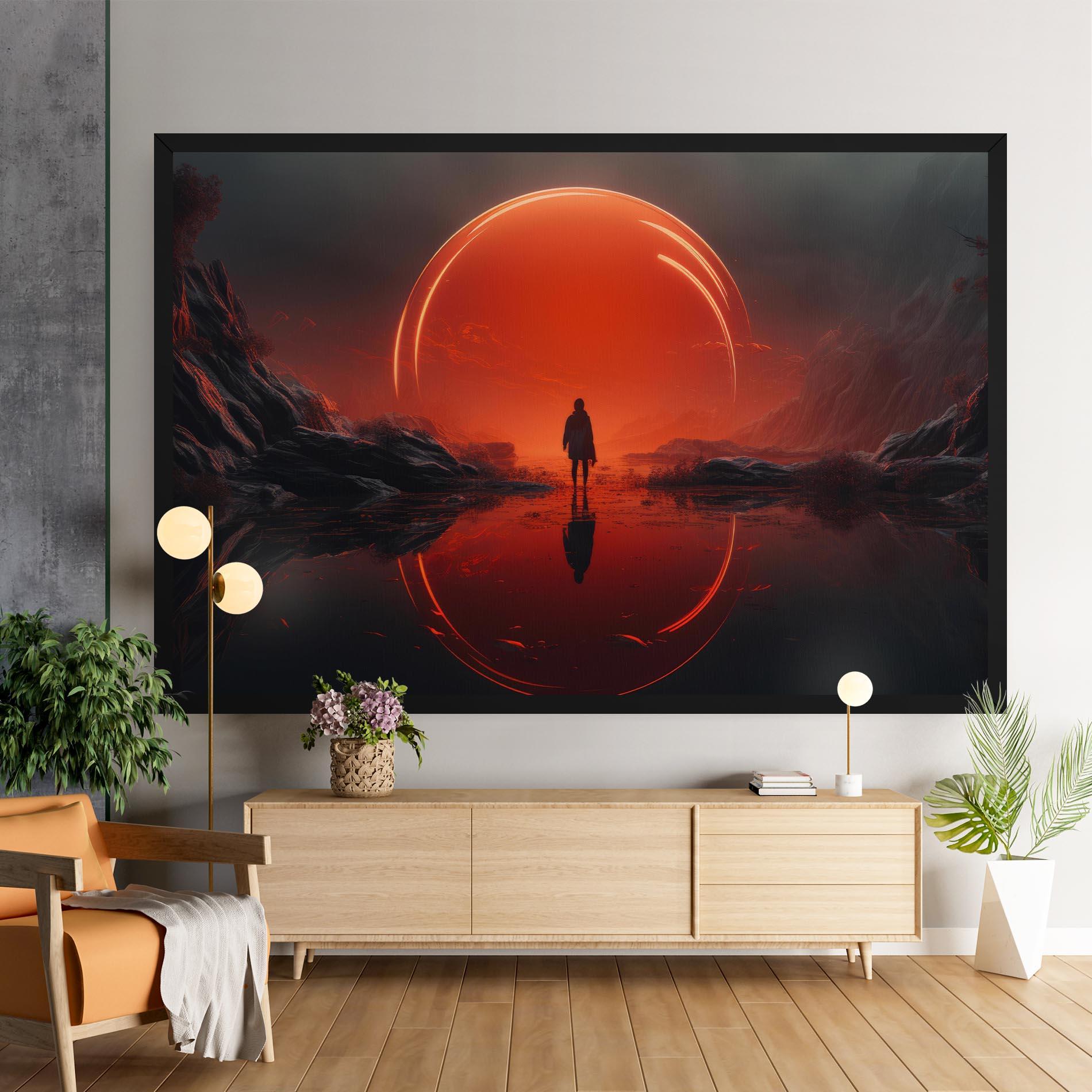 Leinwandbild Man Orange Orb mockup 9