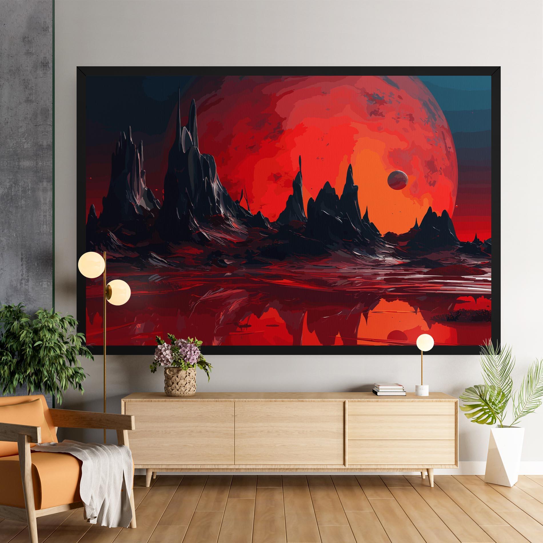 Leinwandbild Red Moon World mockup 9