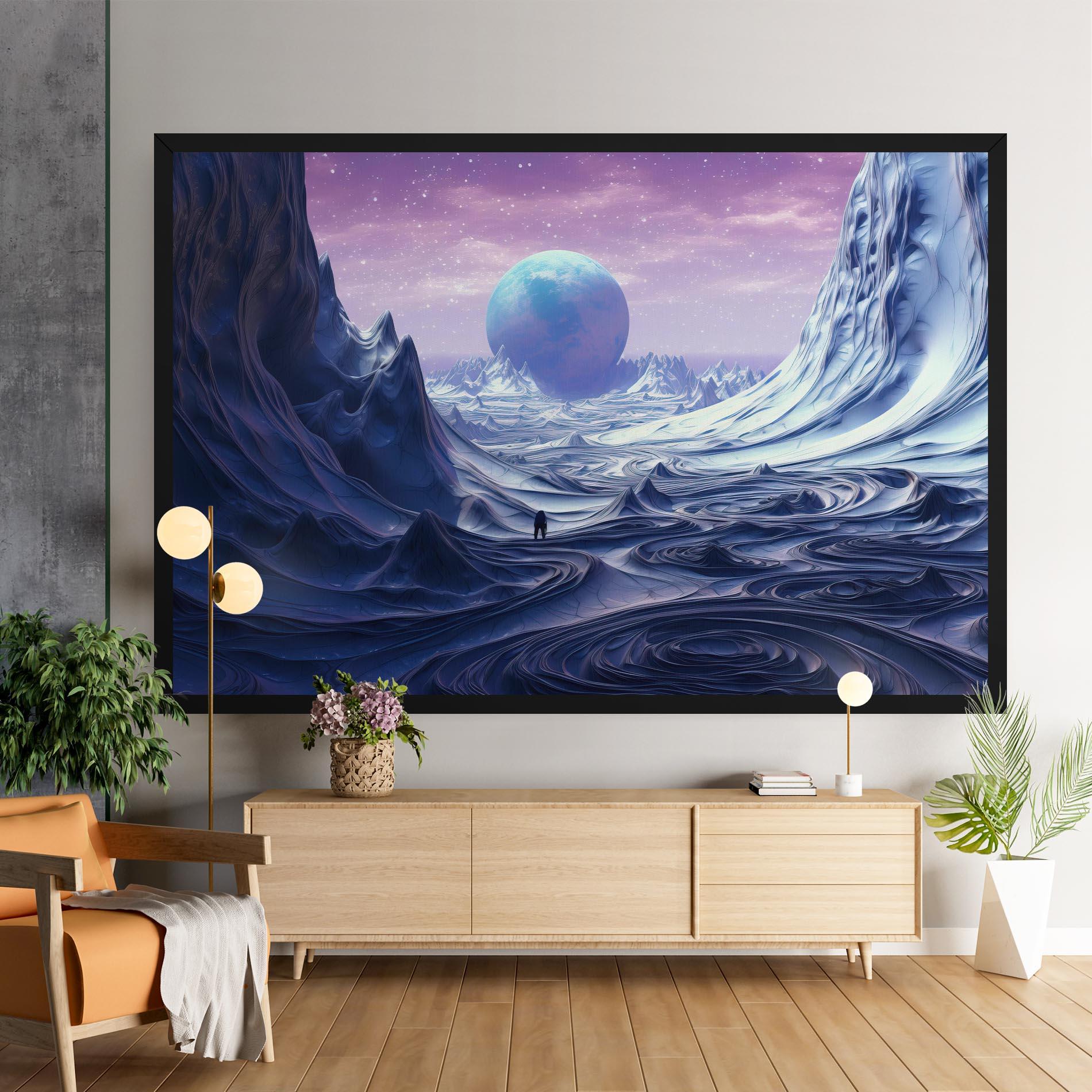 Leinwandbild Snowy Landscape Art mockup 9