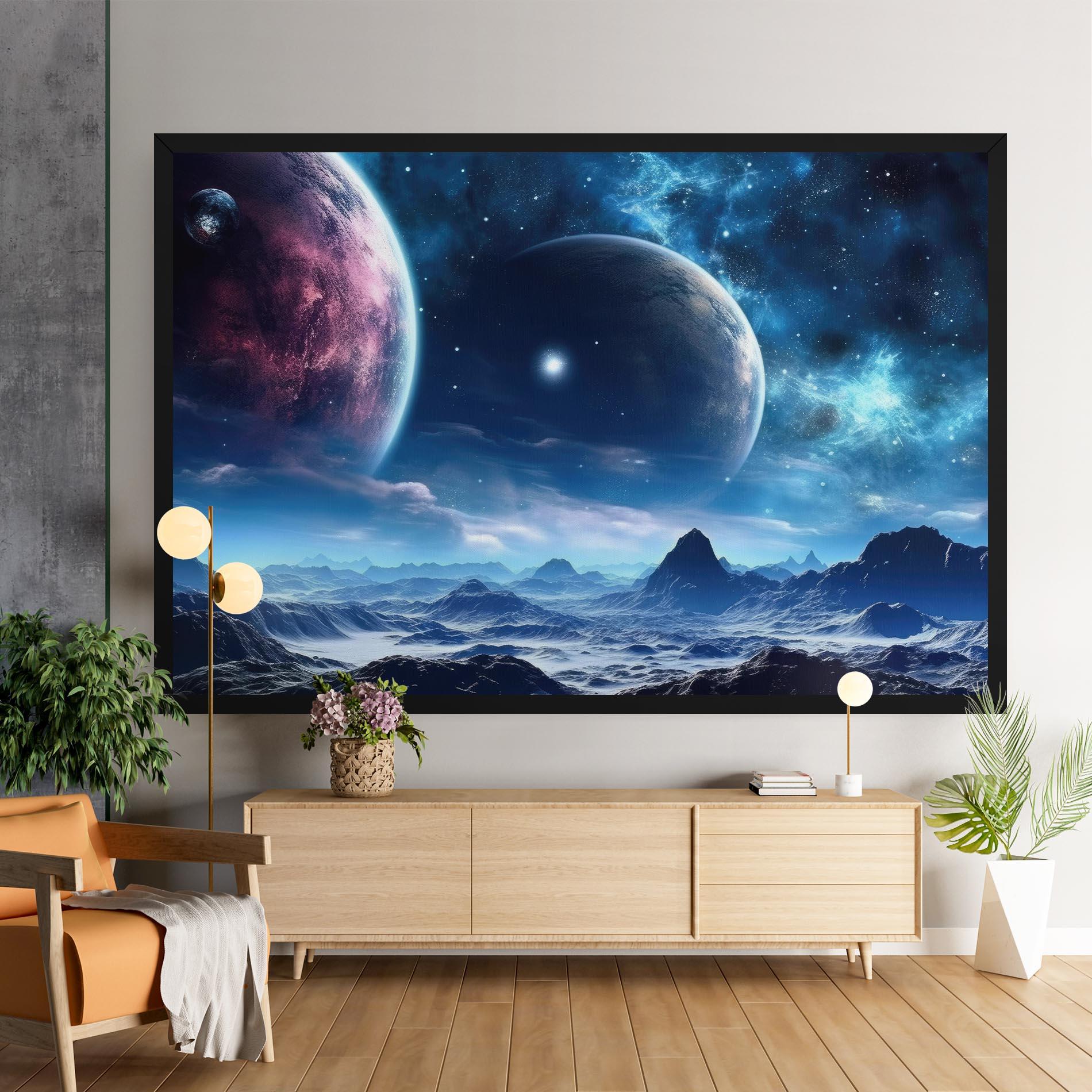 Leinwandbild Space Planets And Stars mockup 9
