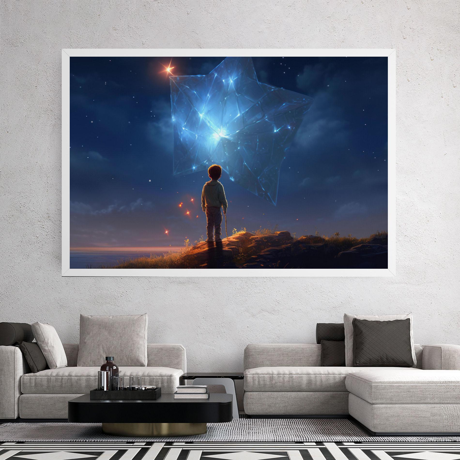 Leinwandbild Blue Star Floating mockup 2
