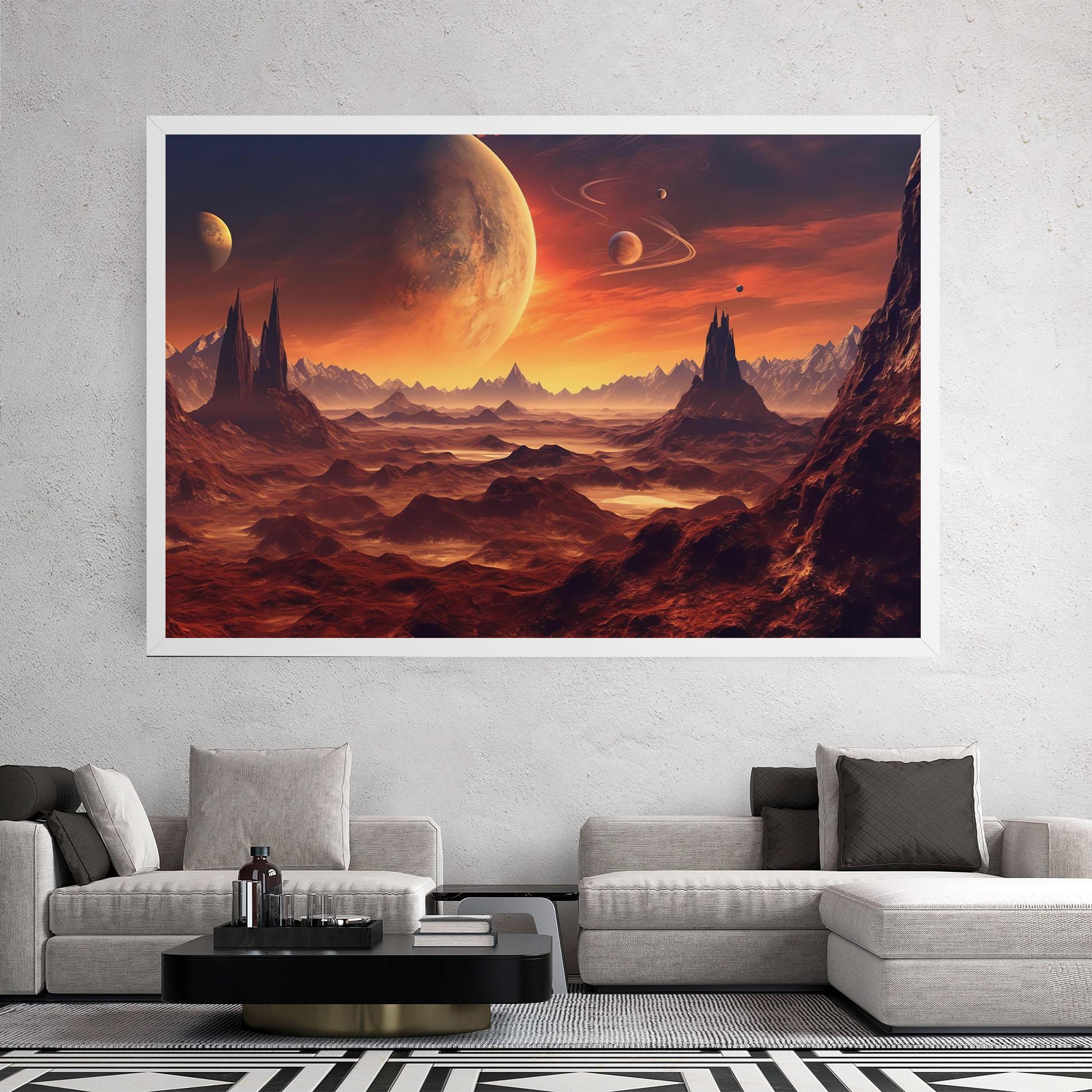 Leinwandbild Fiery Orange Sunset mockup 2