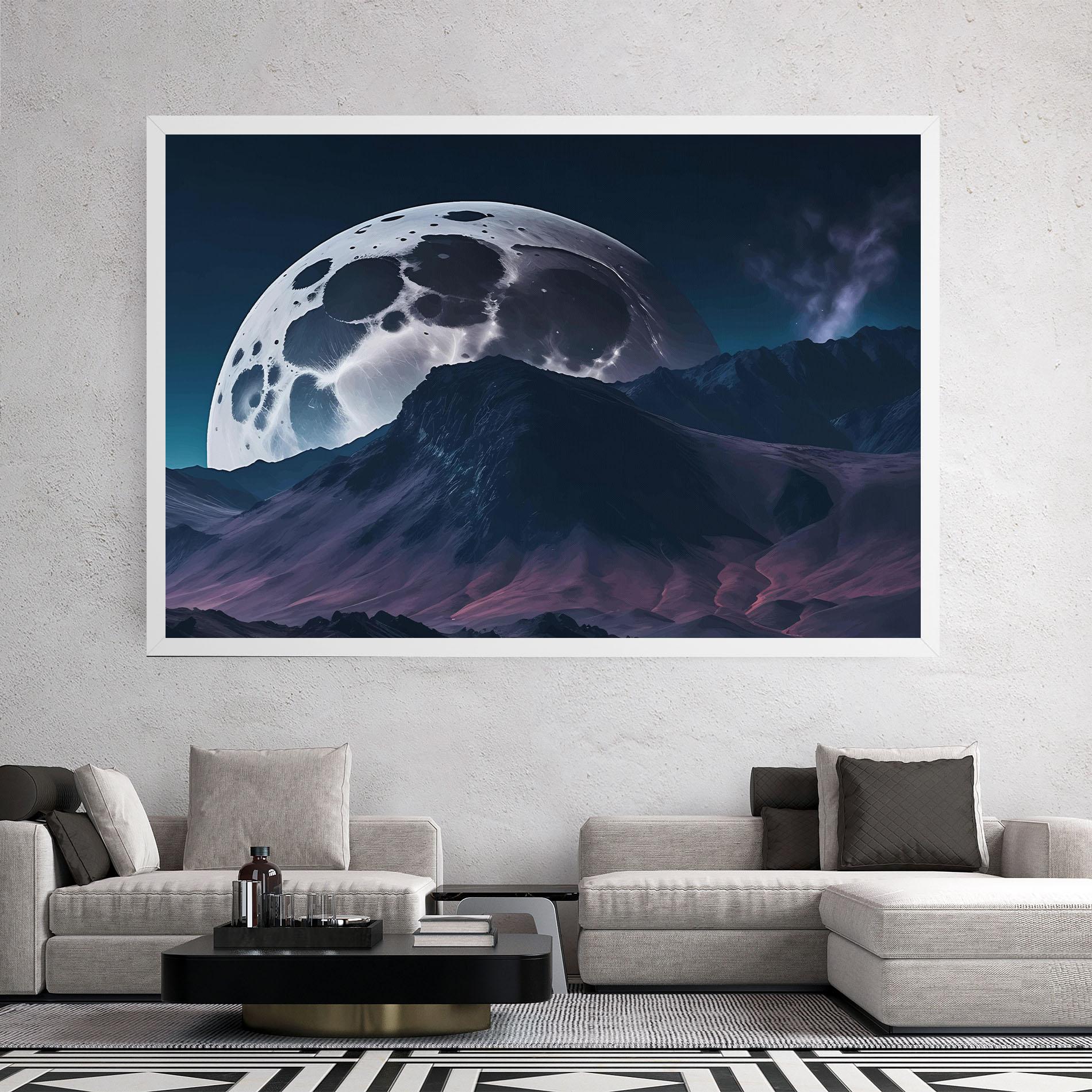 Leinwandbild Full Moon Smoke mockup 2