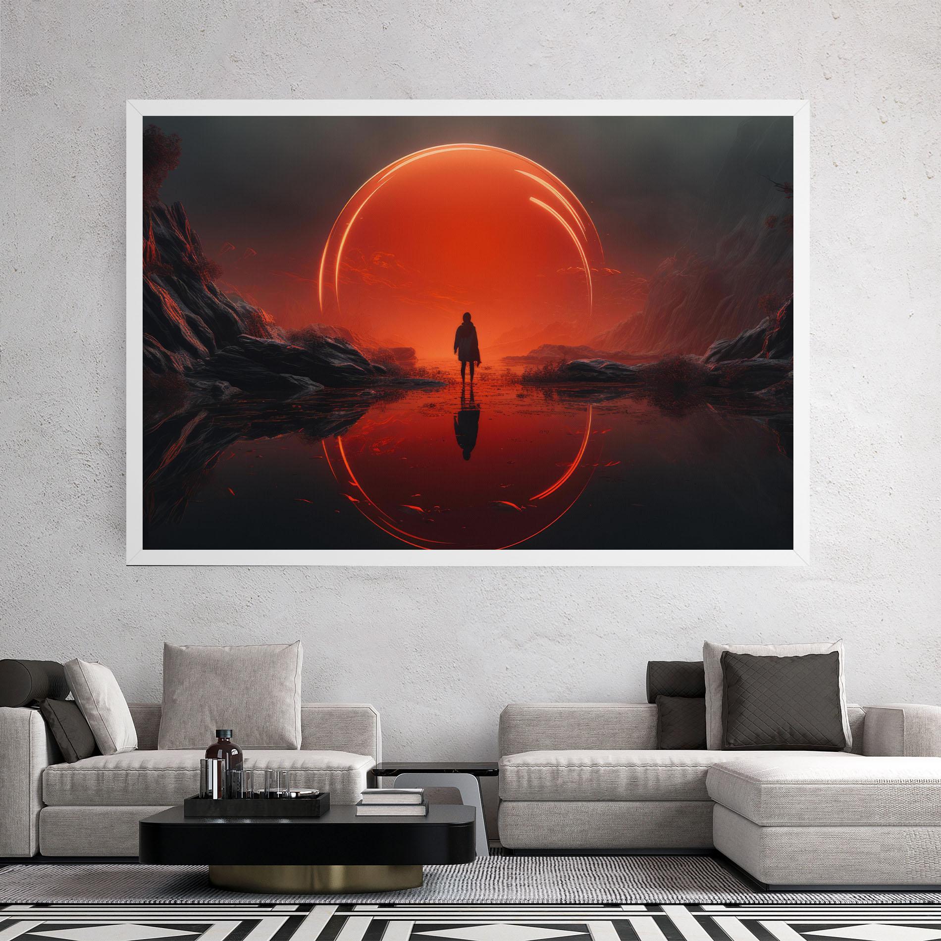 Leinwandbild Man Orange Orb mockup 2