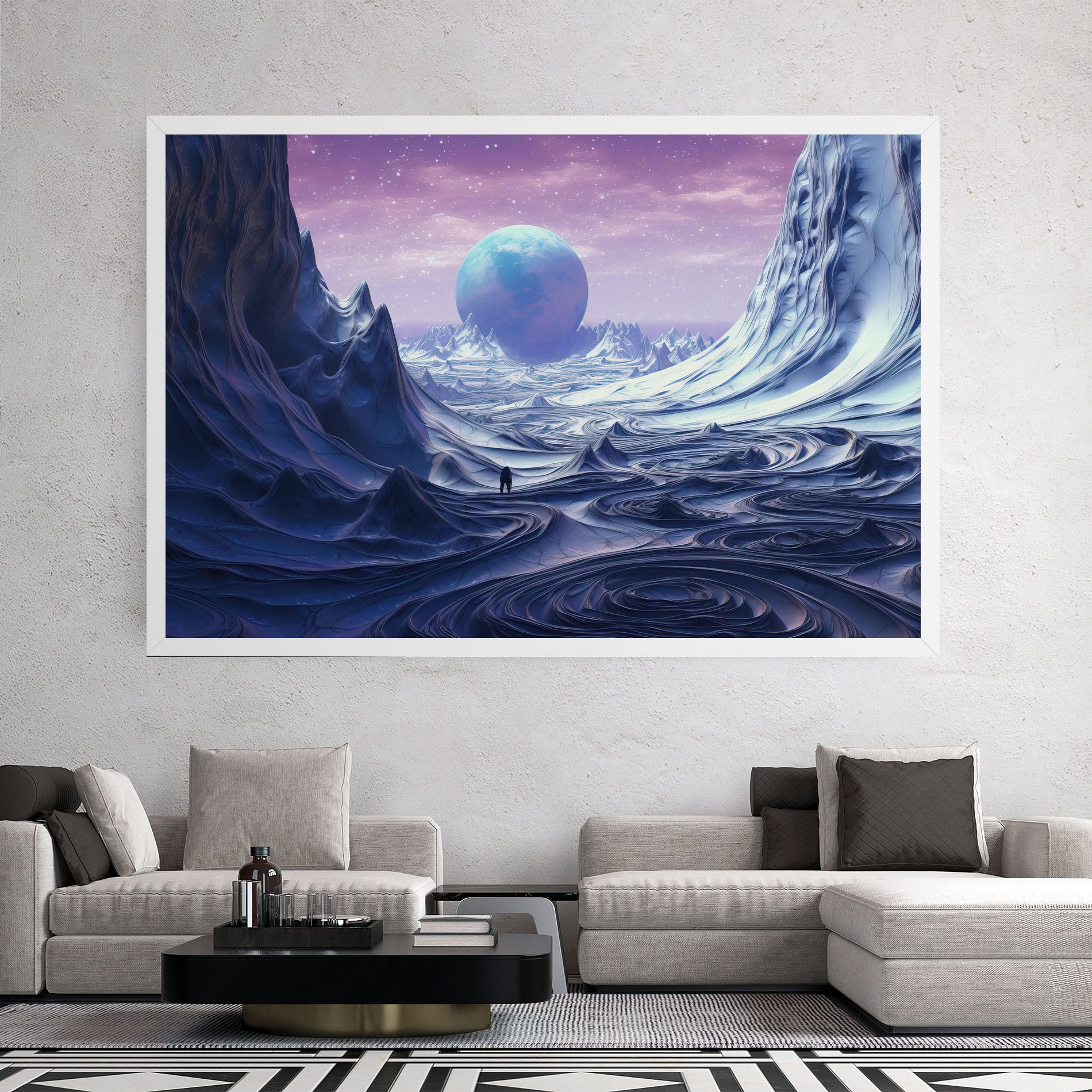 Snowy Landscape Art mockup 2