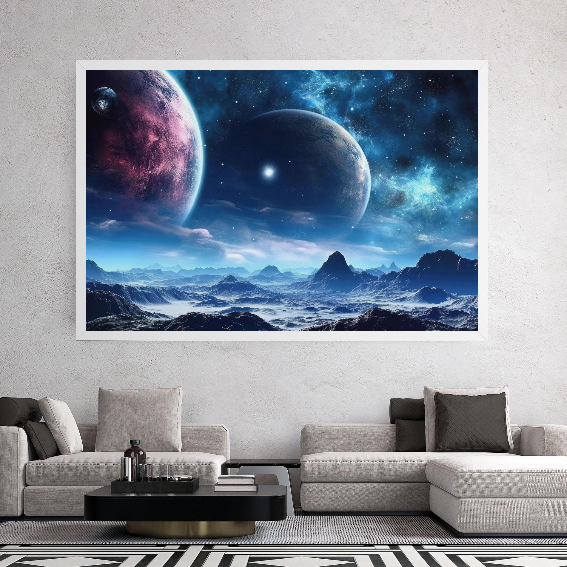 Leinwandbild Space Planets And Stars mockup 2