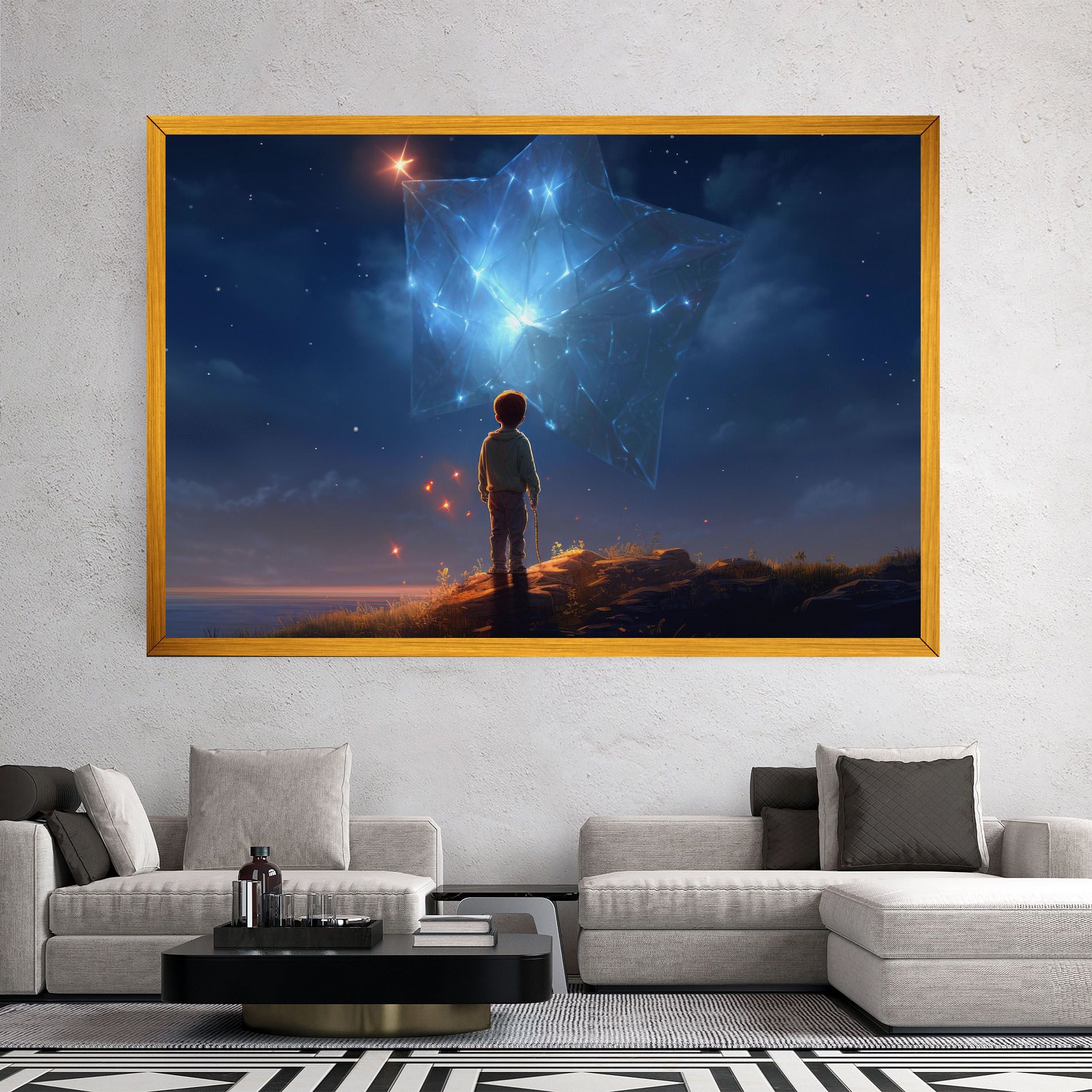 Blue Star Floating mockup 2