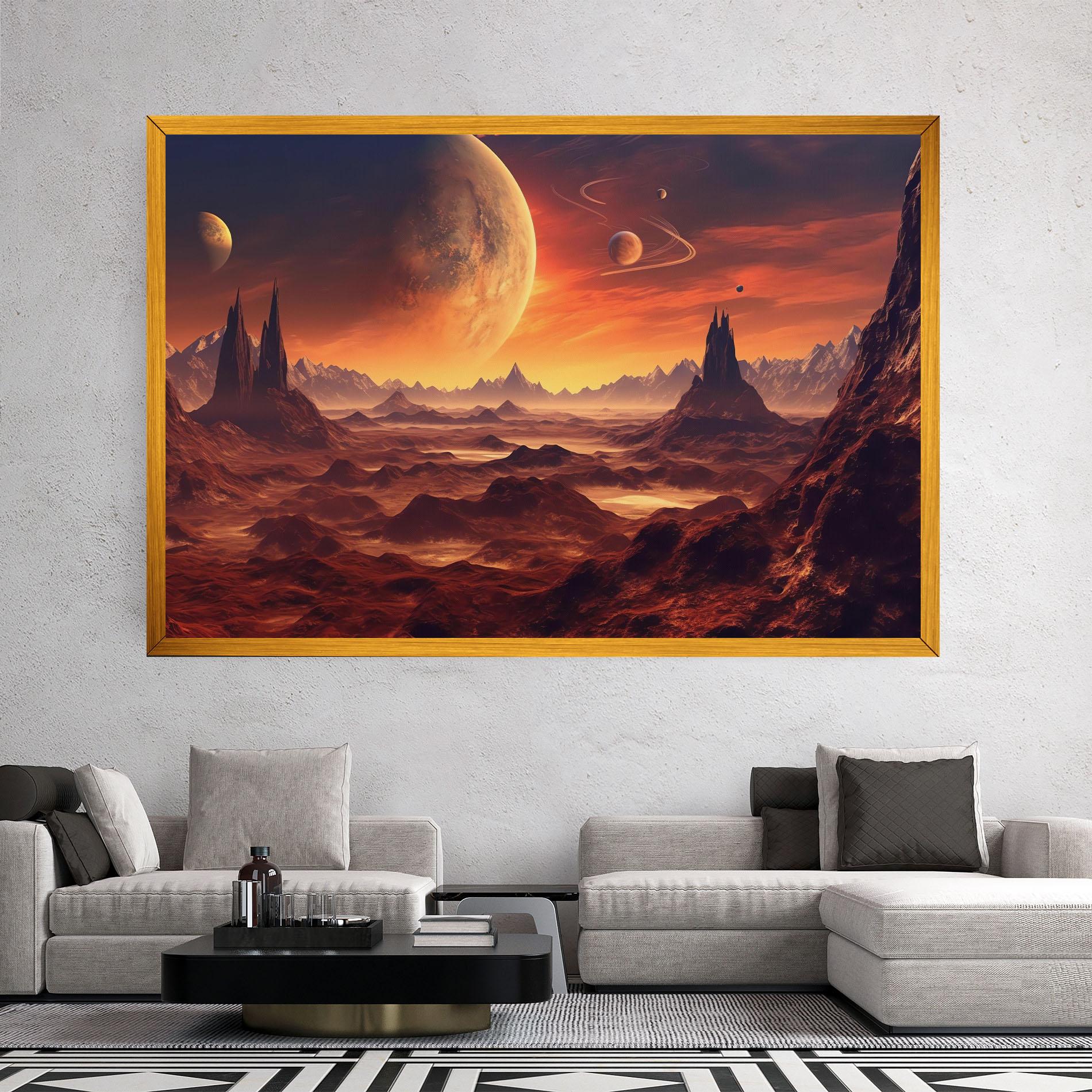 Leinwandbild Fiery Orange Sunset mockup 2