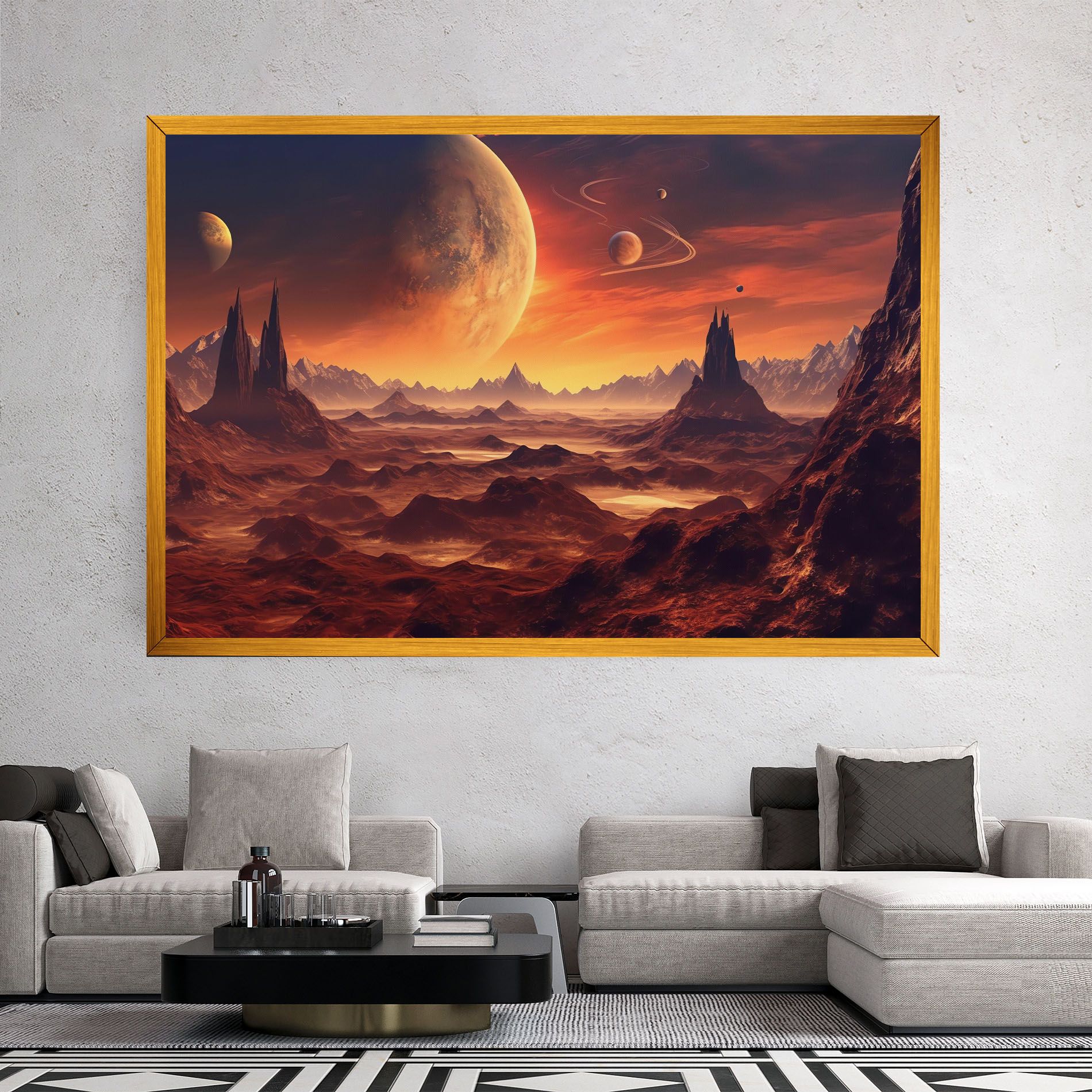 Fiery Orange Sunset mockup 2