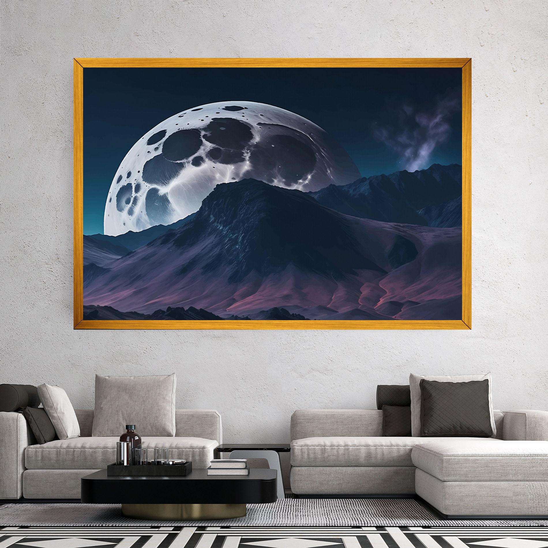 Leinwandbild Full Moon Smoke mockup 2