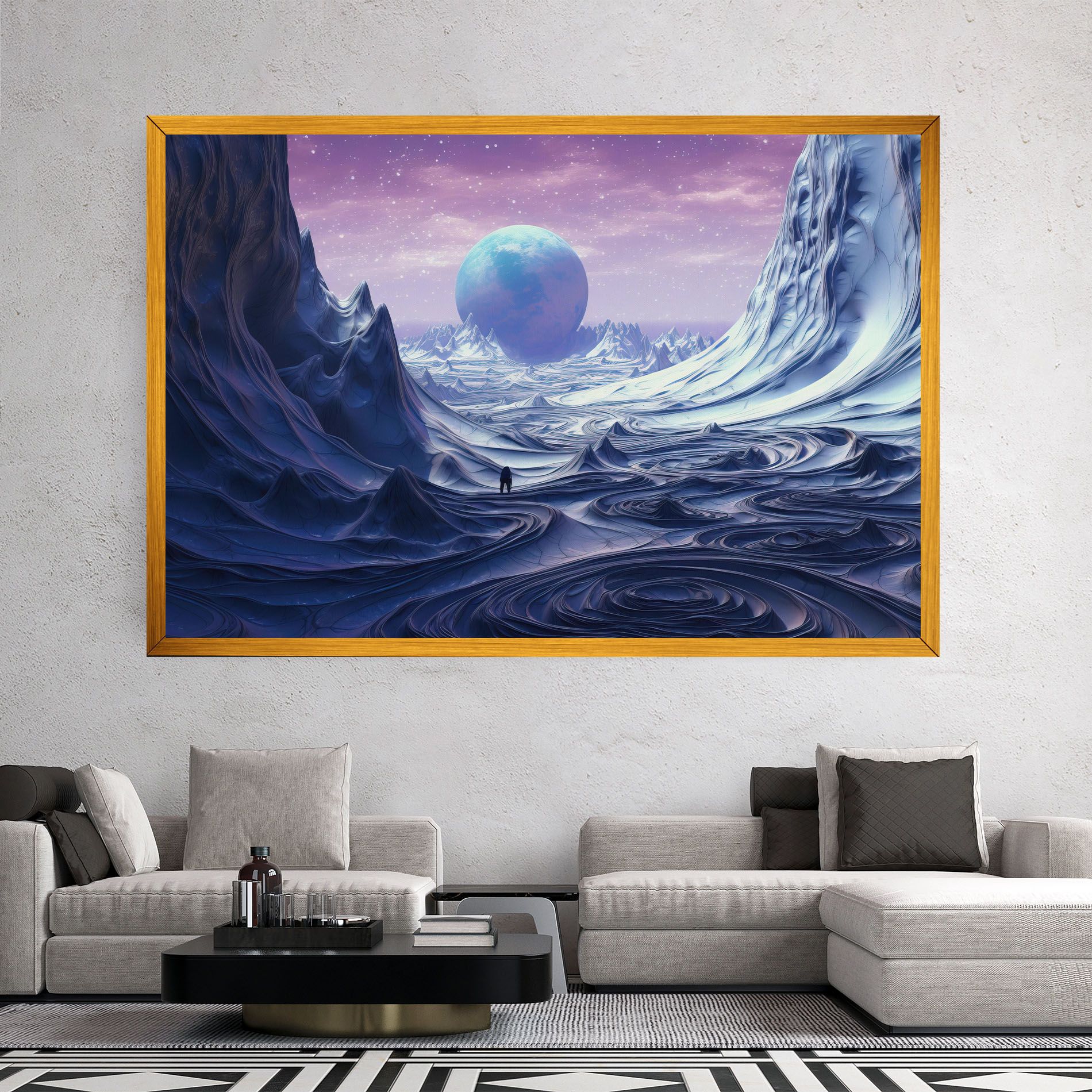 Snowy Landscape Art mockup 2