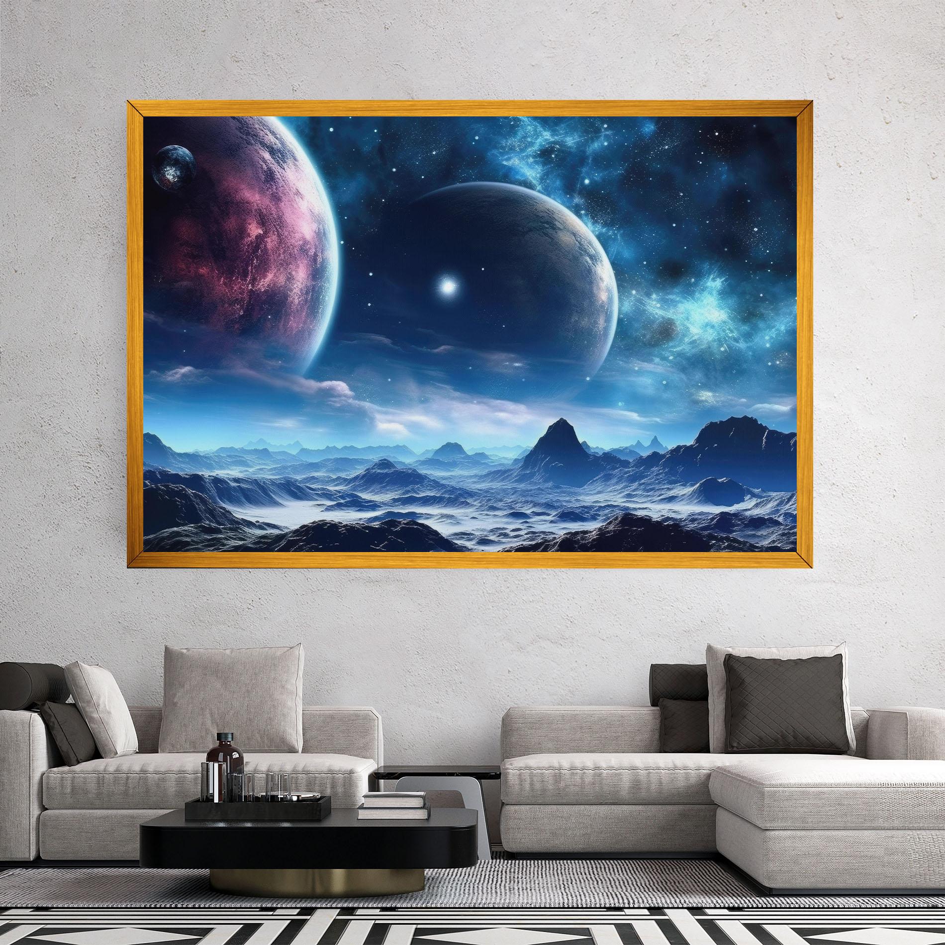 Leinwandbild Space Planets And Stars mockup 2