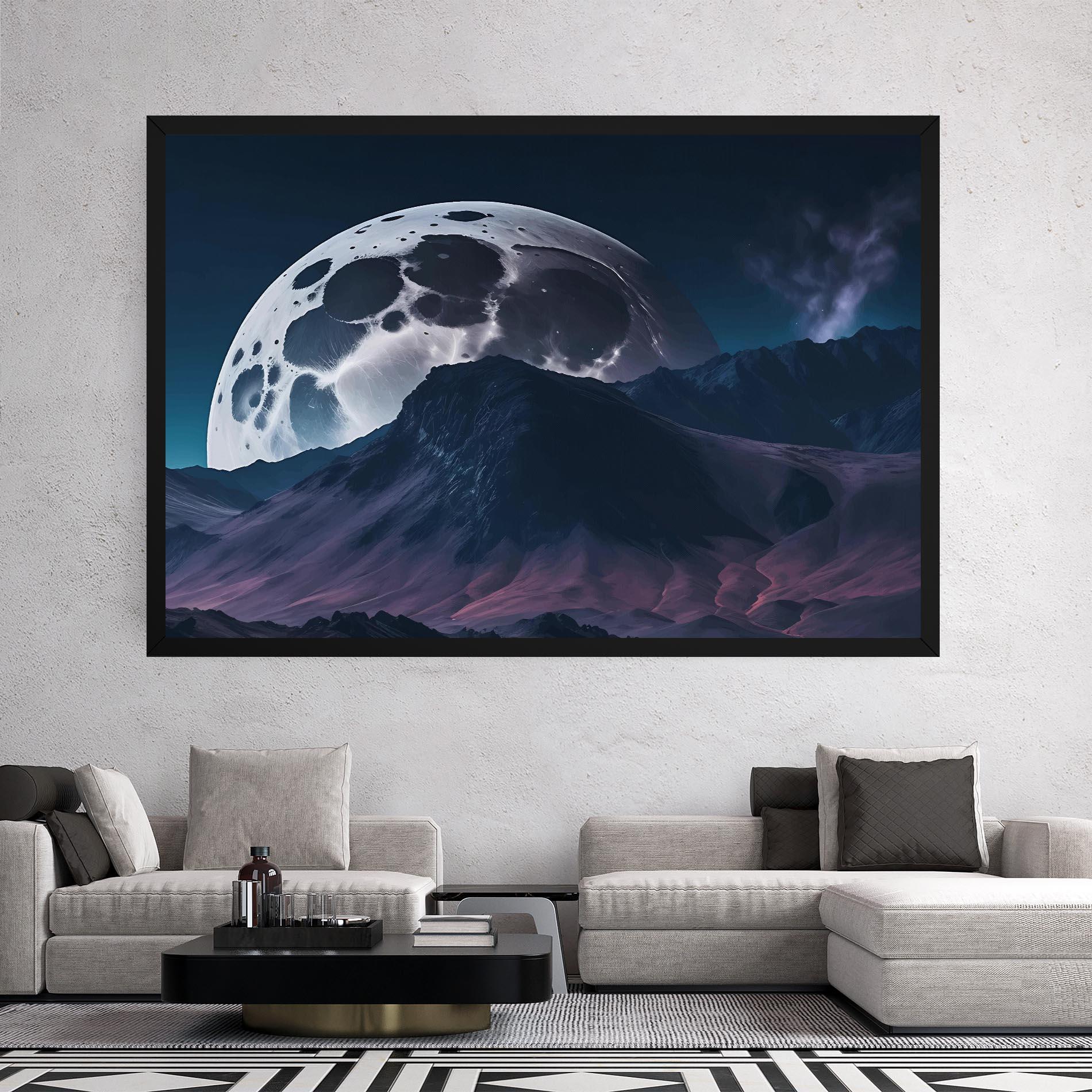 Leinwandbild Full Moon Smoke mockup 2