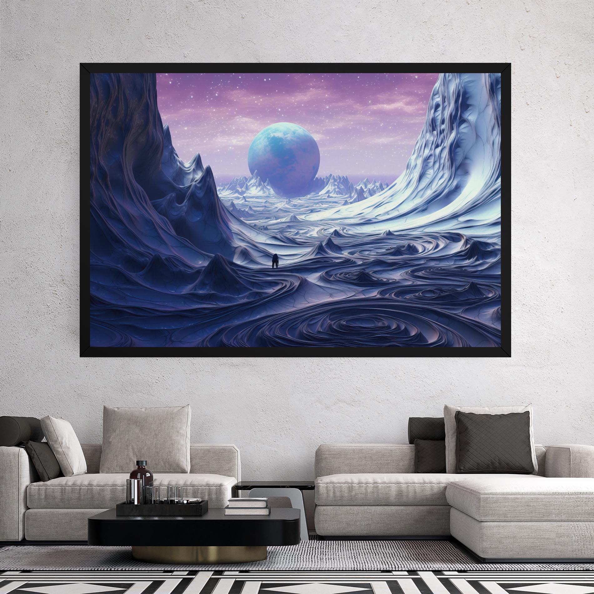 Leinwandbild Snowy Landscape Art mockup 2