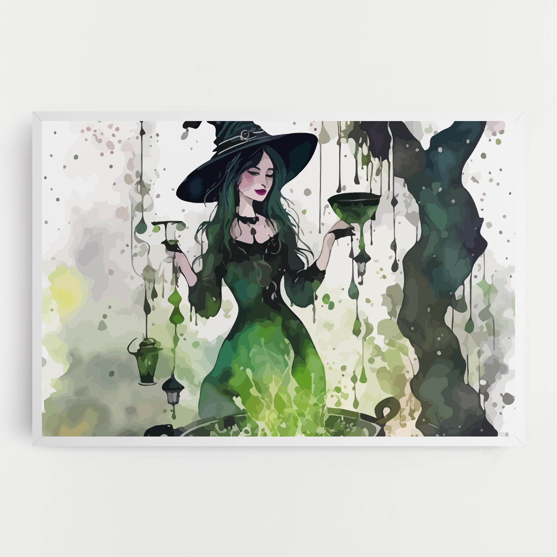 Leinwandbild Green Light Witch mockup 0