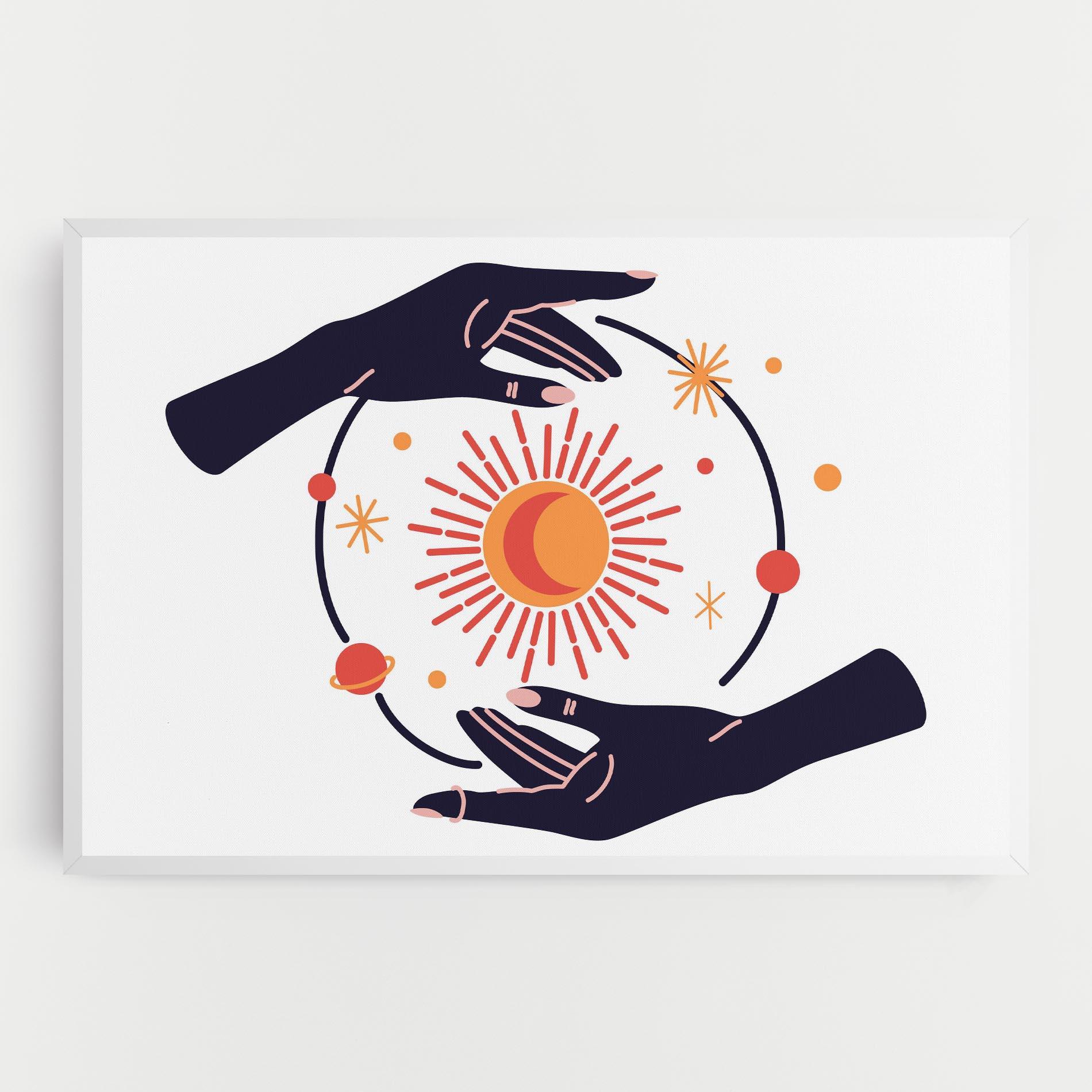 Leinwandbild Purple Magic Hands mockup 0