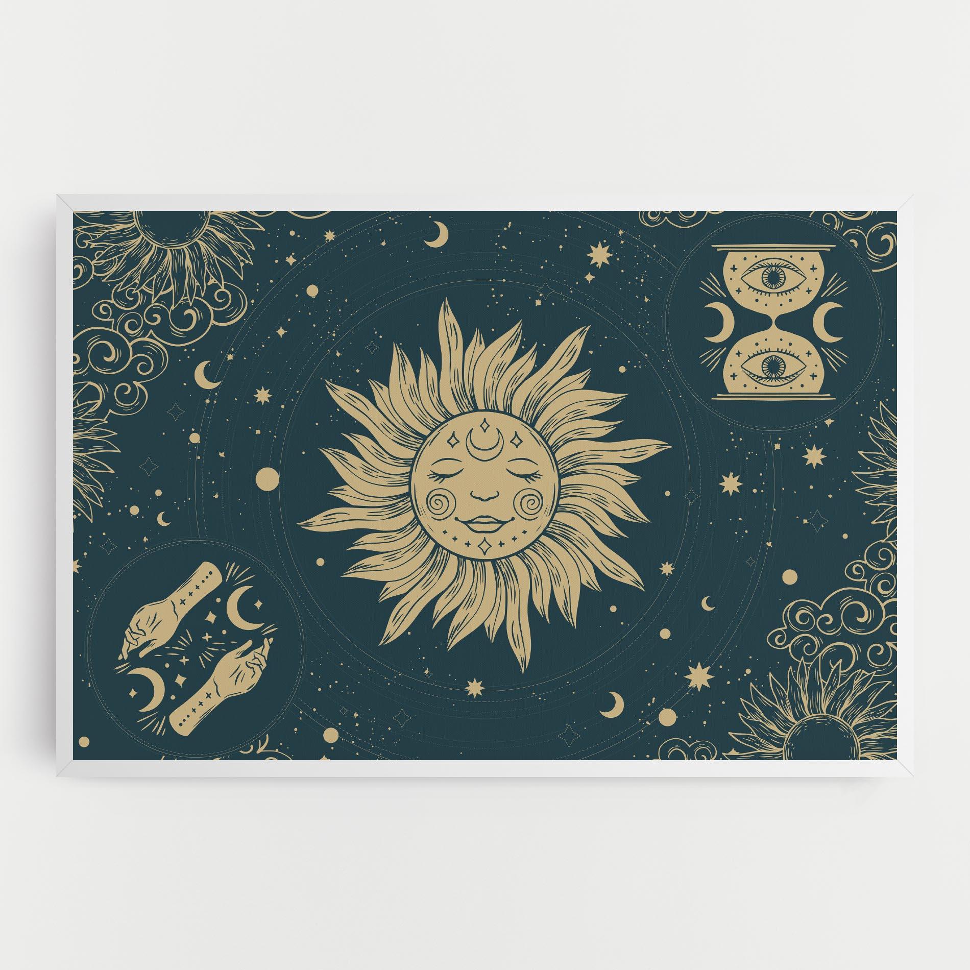 Leinwandbild Sun Face Magic mockup 0