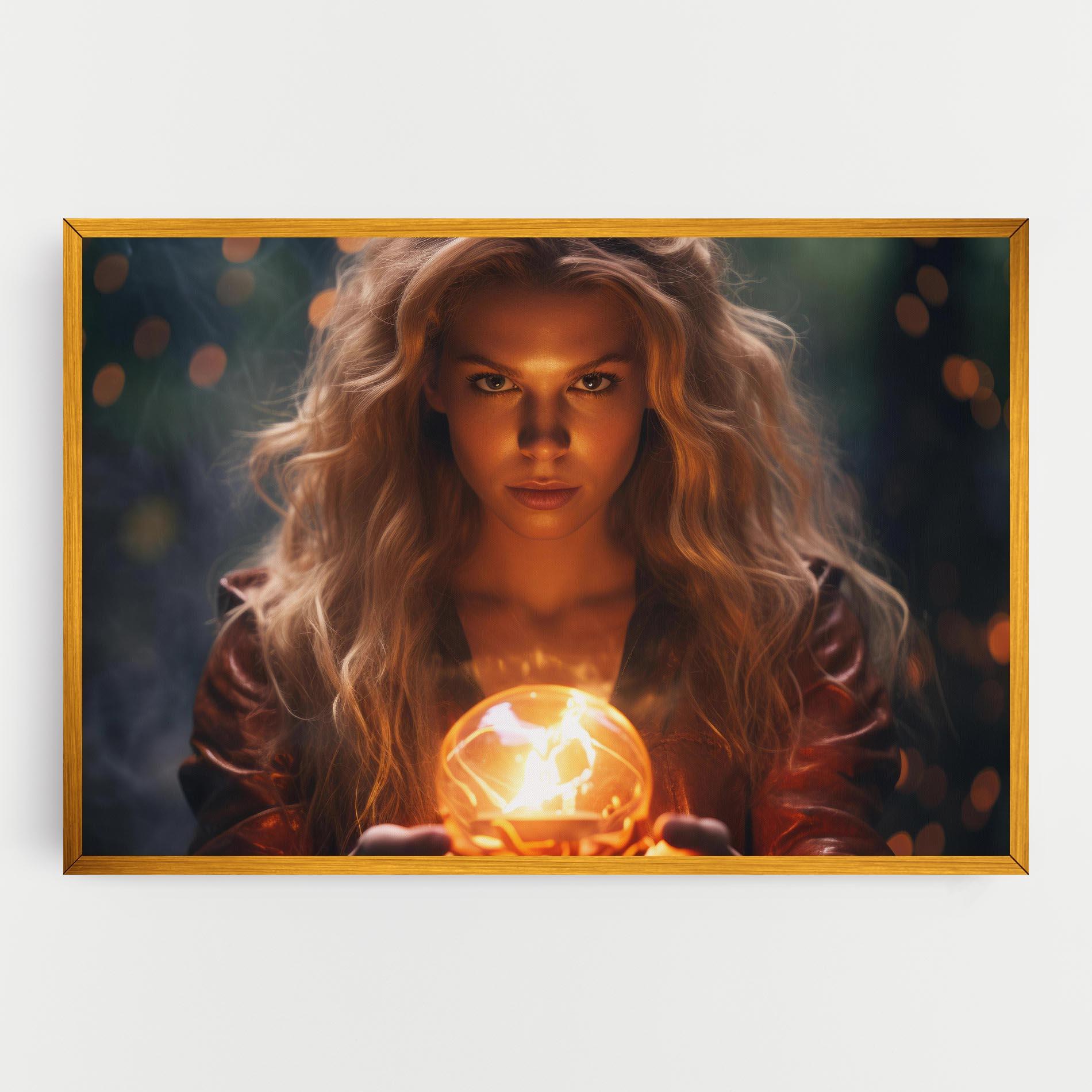 Leinwandbild Beautiful Woman Witch mockup 0