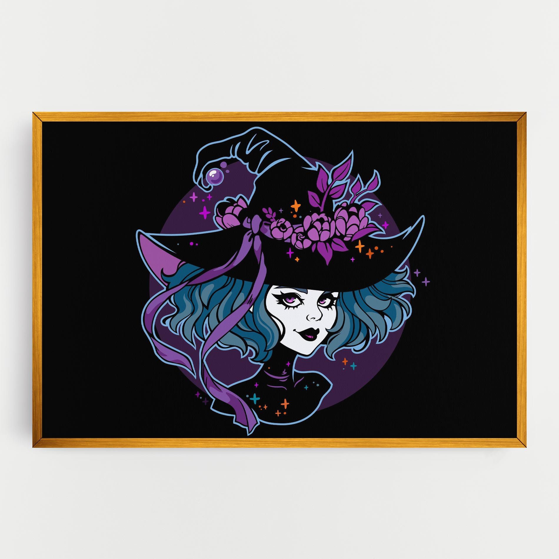 Cute Purple Witch mockup 0
