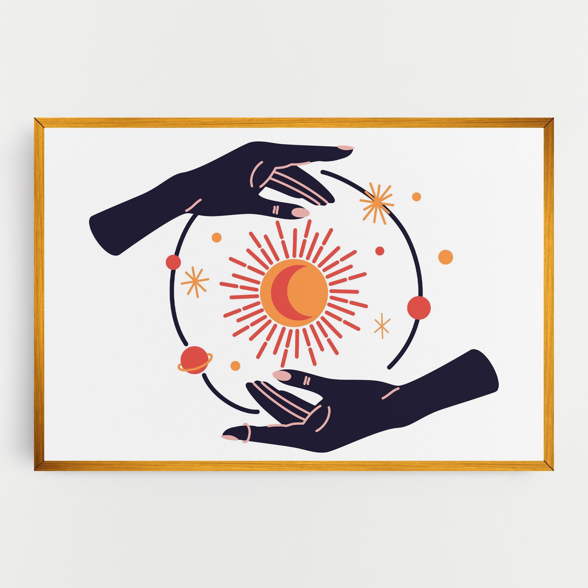 Leinwandbild Purple Magic Hands mockup 0