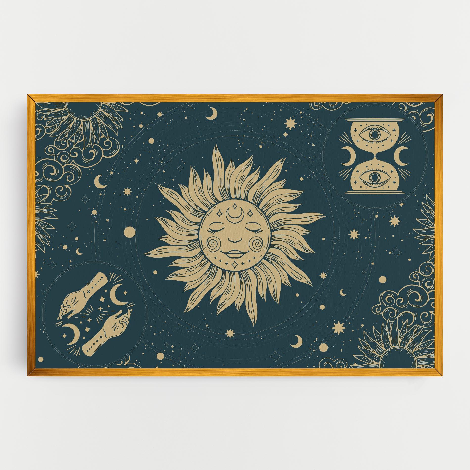 Leinwandbild Sun Face Magic mockup 0