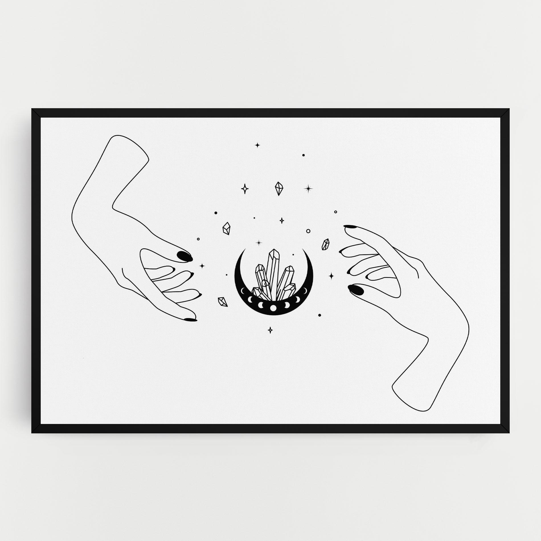 Leinwandbild Crystal Hand mockup 0