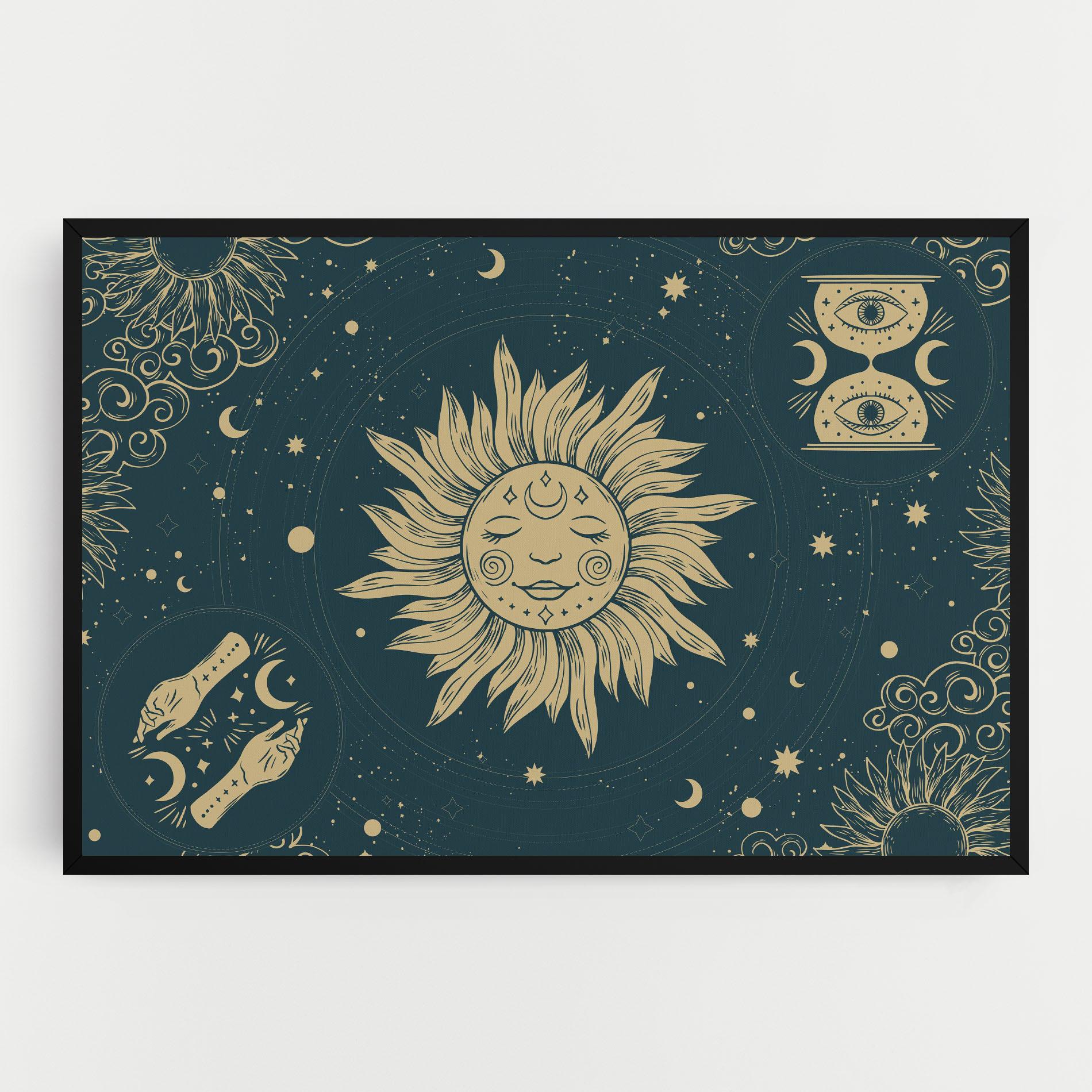 Leinwandbild Sun Face Magic mockup 0