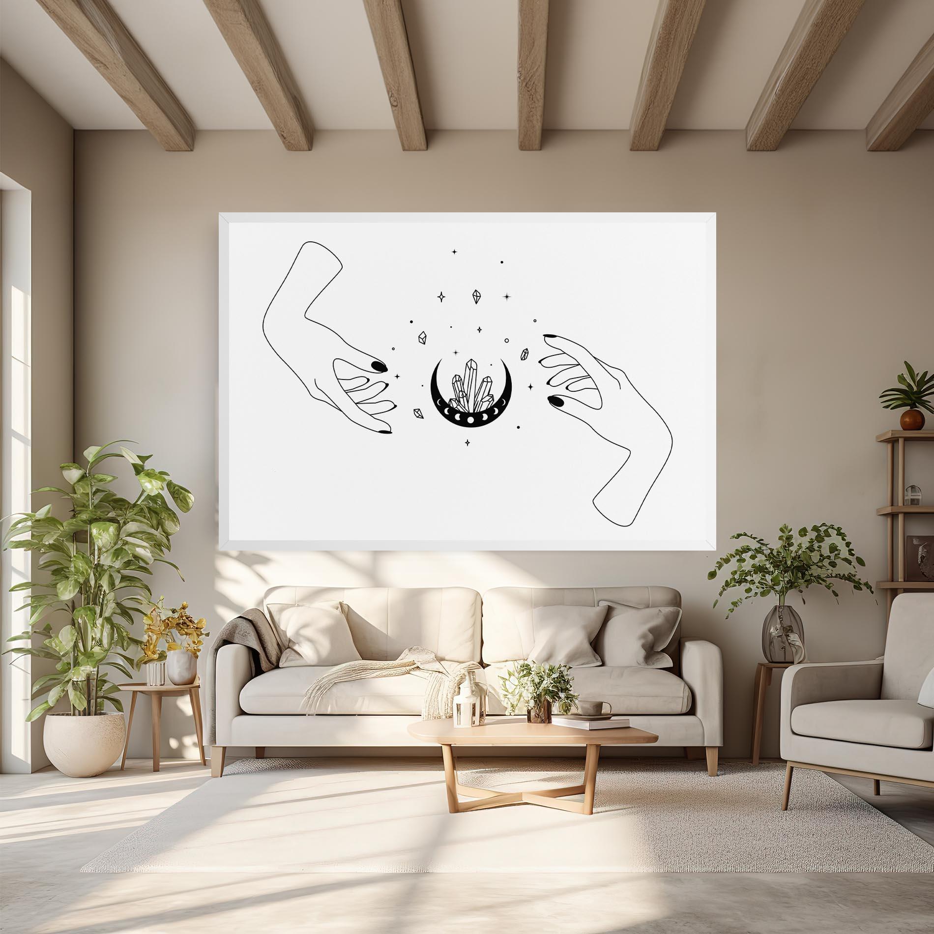 Leinwandbild Crystal Hand mockup 6