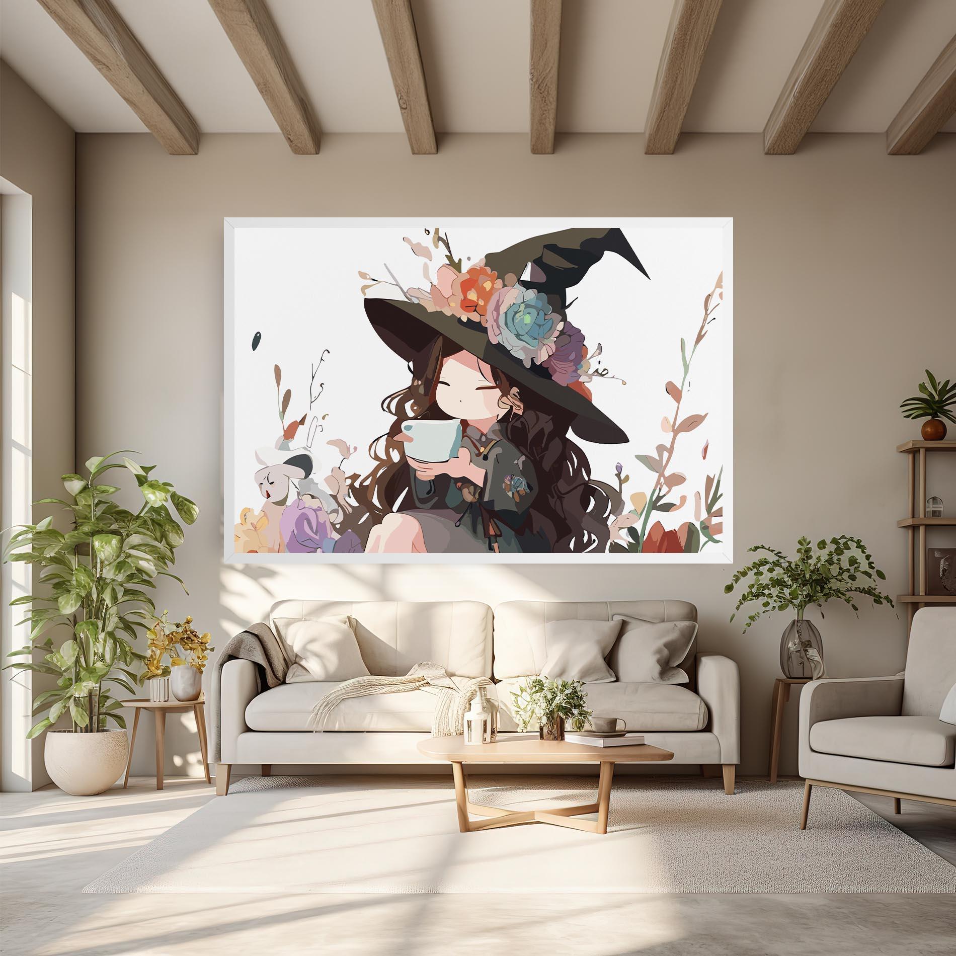 Leinwandbild Cute Witch mockup 6